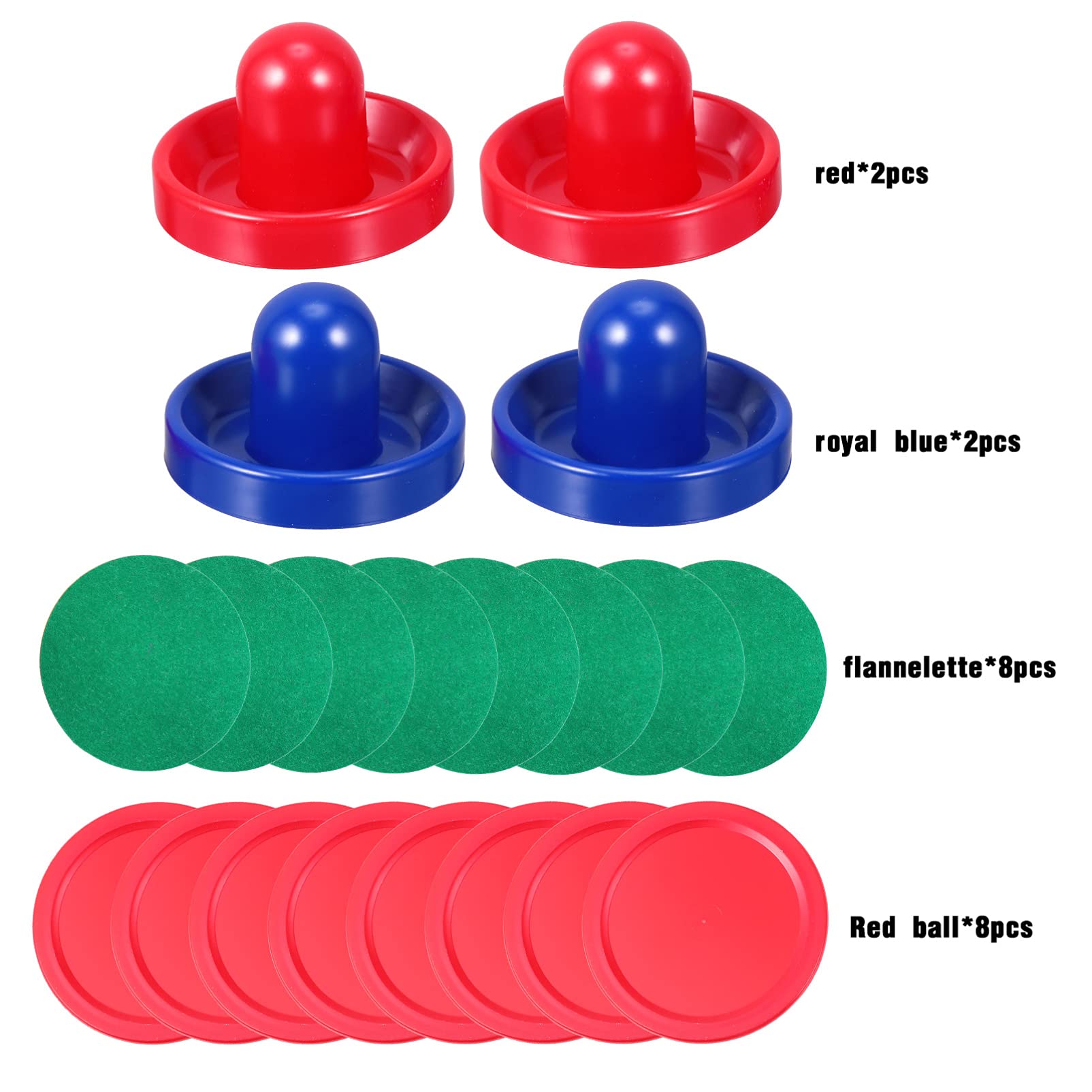 Premium Air Hockey Pucks Replacement Set - 6 Pack with Pushers & Pads for Sportcraft Game Tables | Durable Tabletop Hockey Accessories for Family Game Nights & Arcade Fun