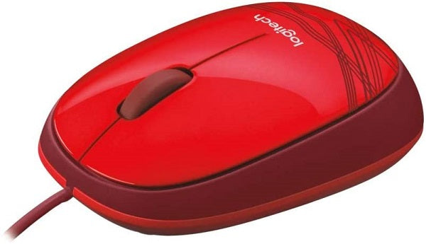M105 USB Wired Computer Mouse - Ergonomic Optical Mouse with 3 Buttons & Scroll Wheel (Black/White/Red) for PC, Laptop, Office & Gaming Use