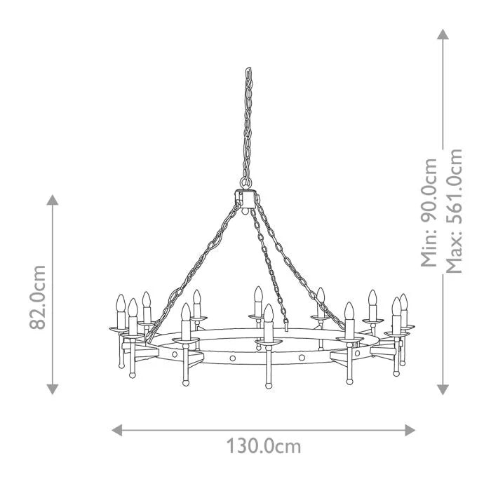 Cromwell Old Bronze Light Chandelier - 12LT & 18LT Crystal Ceiling Fixture for Dining Room & Bedroom Decor