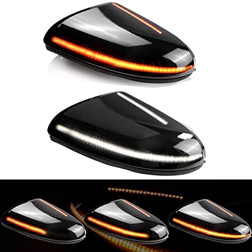 A Pair Upgraded Dynamic Smoked Lens Turn Signal