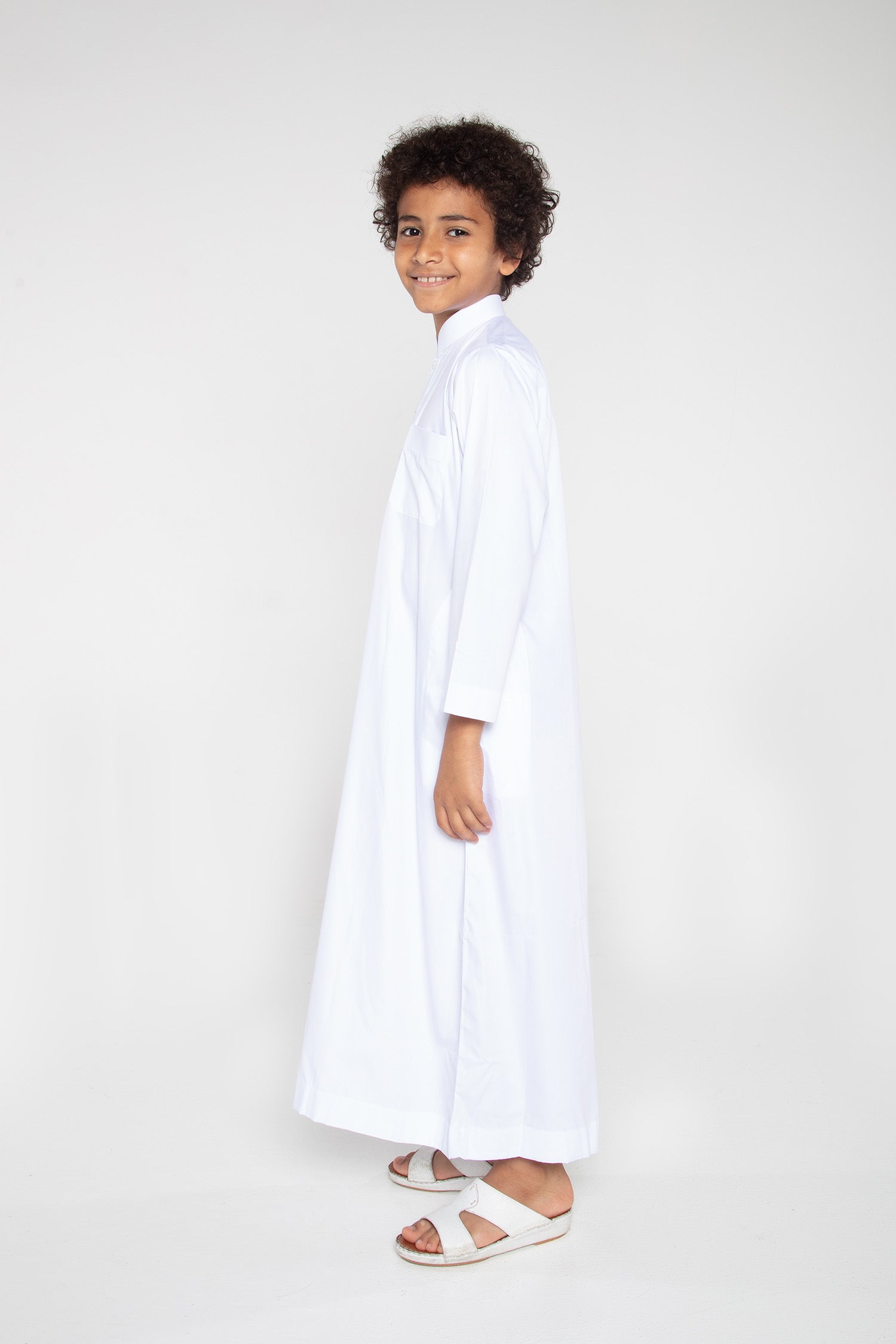 Haramain Style Soft Collar for Kids - Comfortable Islamic Prayer Outfit - Perfect for Eid, Mosque, and Daily Prayers