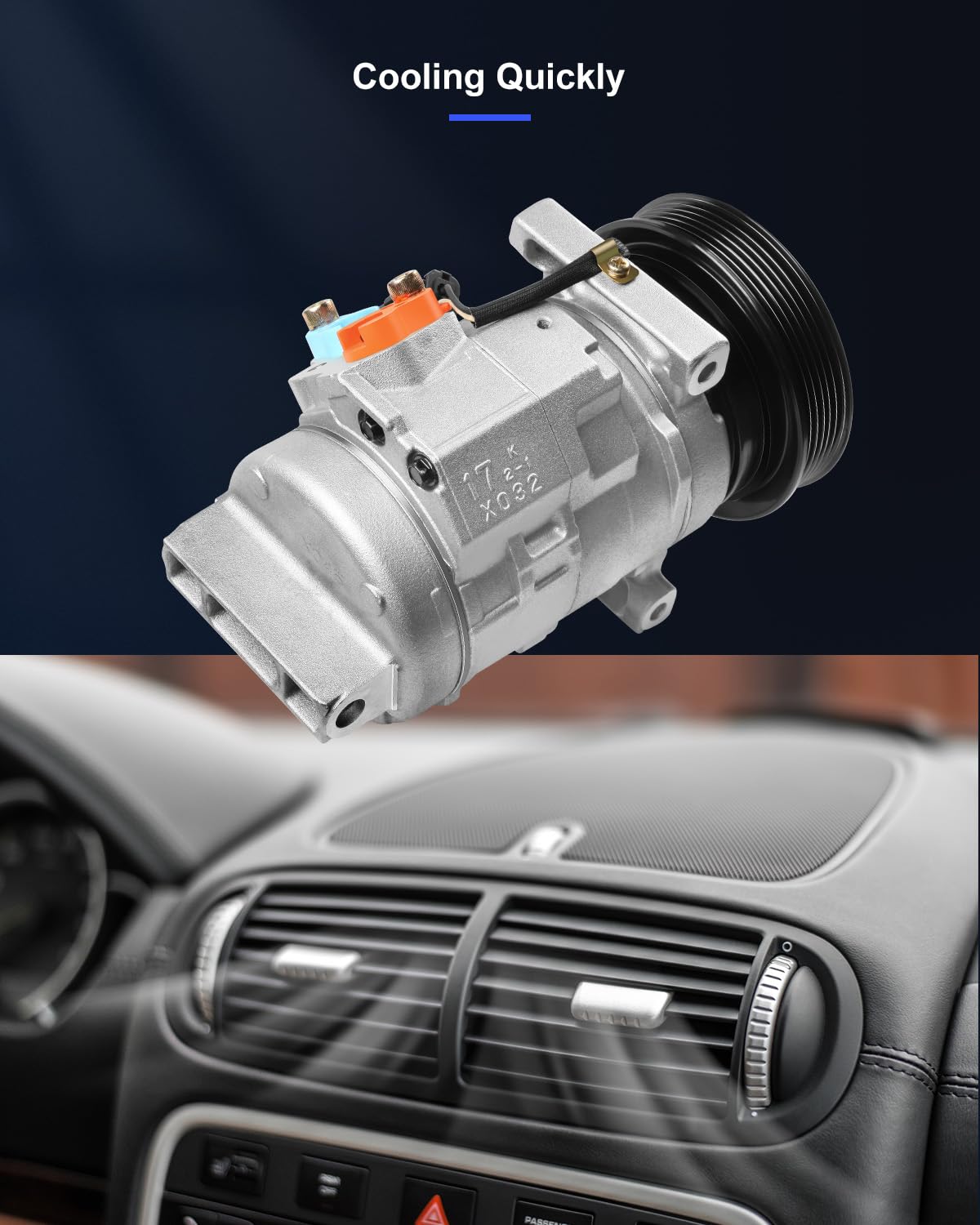ECCPP AC Compressor for 2005-2006 Chrysler 300, Dodge Charger & Magnum 3.5L - with Clutch | Replacement Car Air Conditioning Part for Hot Summer Driving
