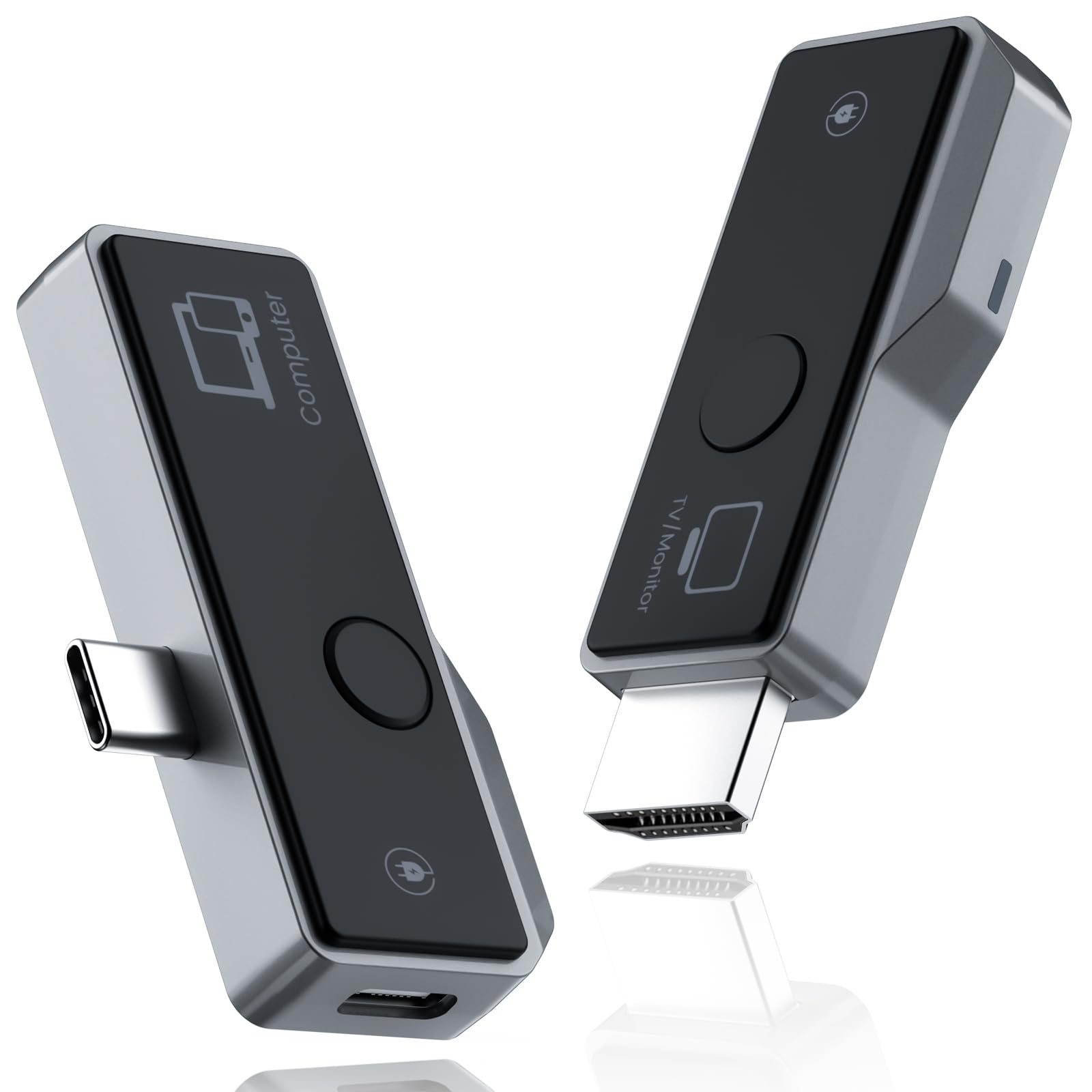Wireless HDMI Transmitter and Receiver Kit - 4K Type-C 3.1 Wireless HDMI Extender with 2.4G/5G Dual Band for Streaming from Phone/Tablet/Laptop to TV/Projector/Monitor (Supports DP Protocol) - Perfect for Home Theater, Gaming & Office Presentations