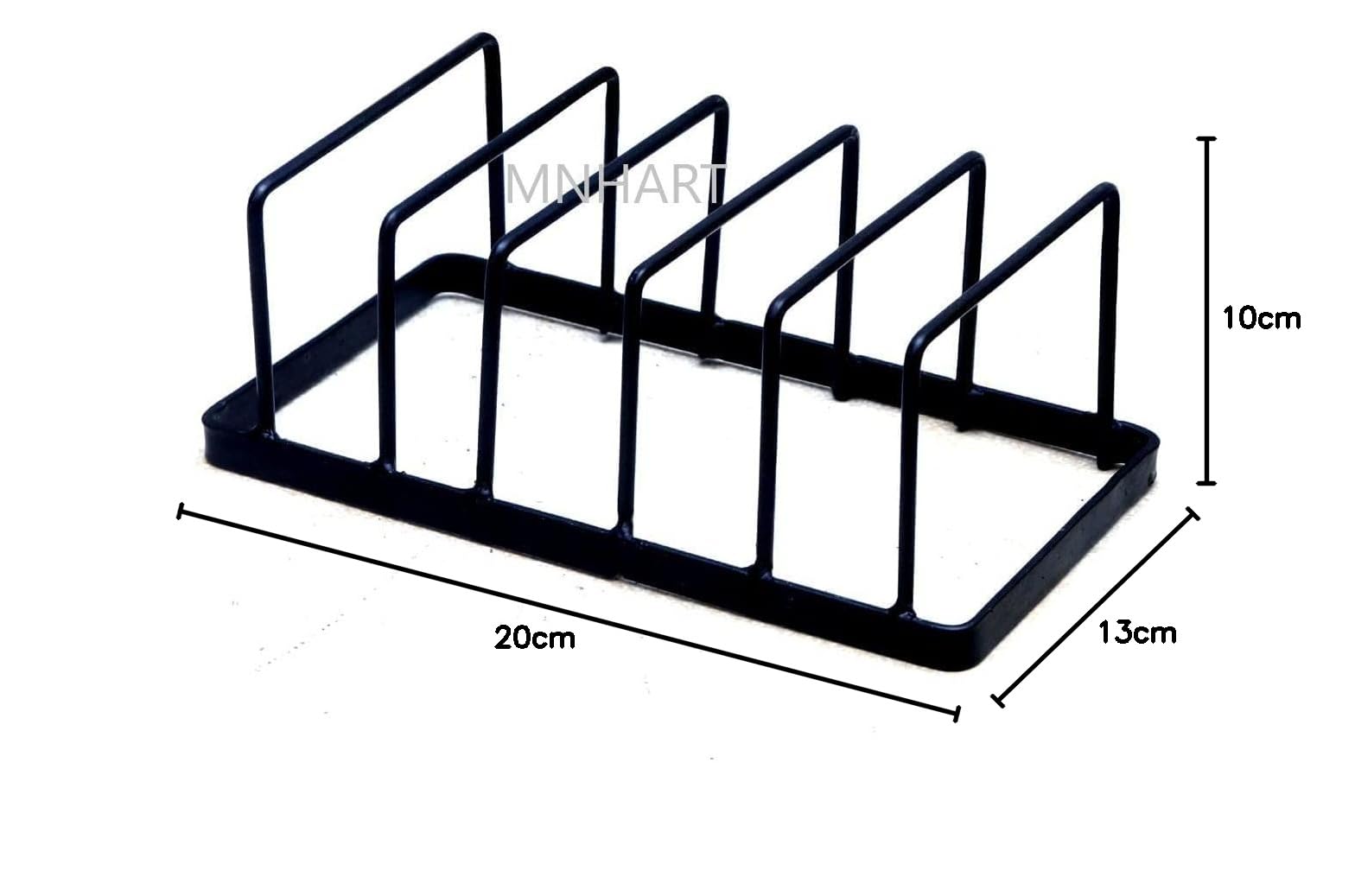 Black MNH ART Plate Stand Lid Rack Pan Organizer - Kitchen Storage Tray Holder for Plates & Cookware | Perfect Mothers Day Gift for Home Chefs & Kitchen Organization