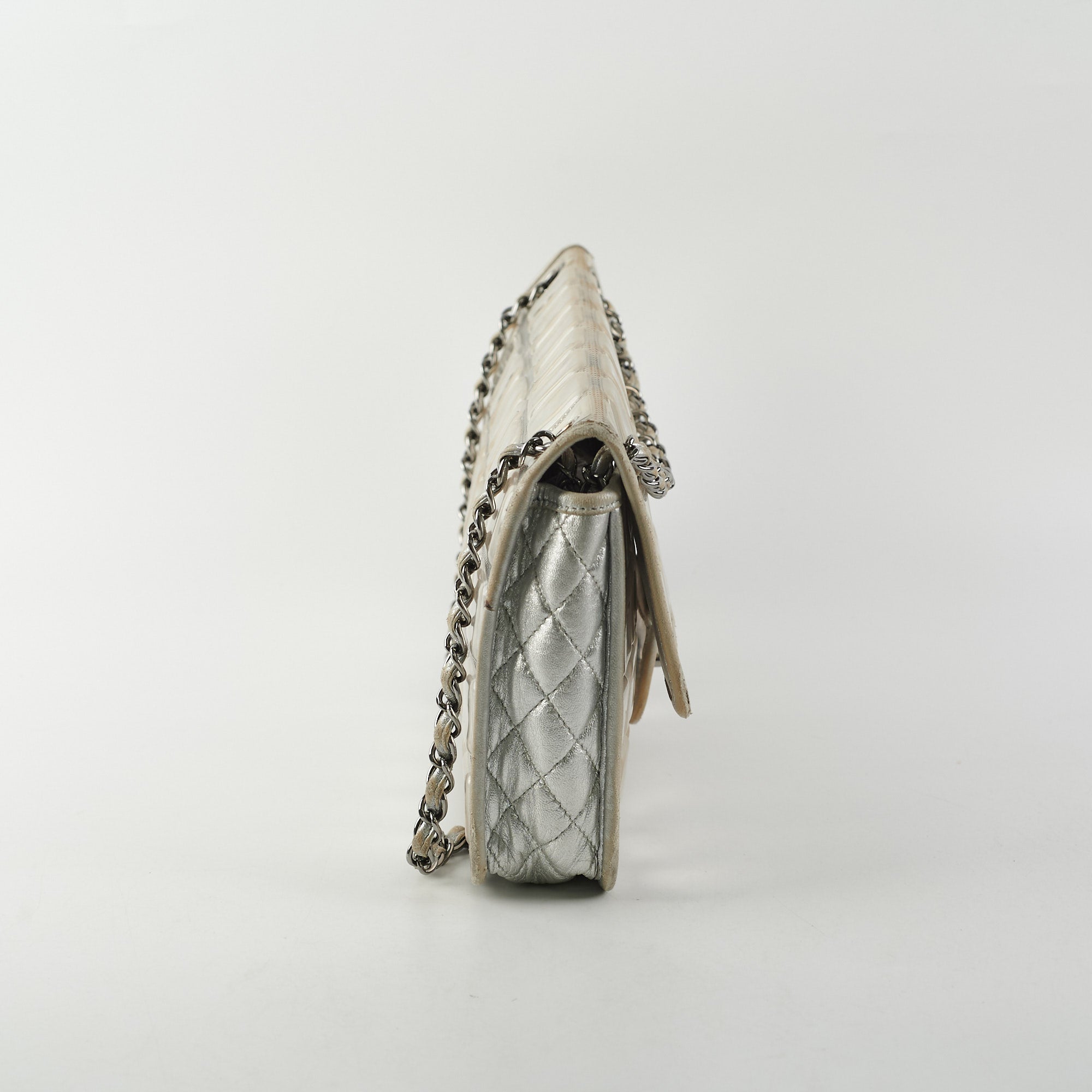 Chanel CC Turnlock Ice Cube Flap Bag in Silver - Luxury Crossbody Purse for Women, Perfect for Evening Parties & Date Nights