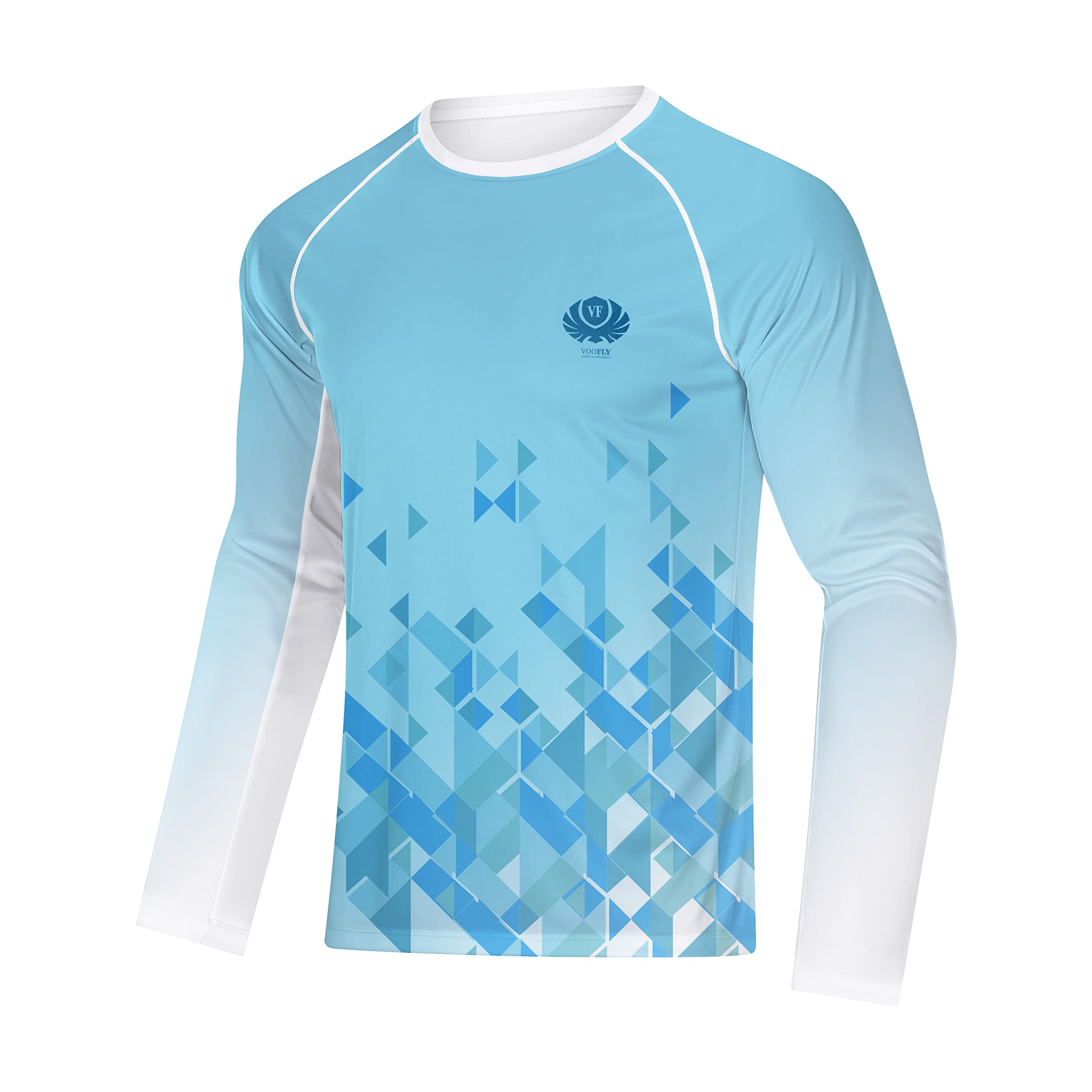 Men's UPF 50+ Sun Protection Shirt - Lightweight Long Sleeve UV Shirt with Printed Design for Fishing, Hiking, Running & Outdoor Activities | Perfect for Beach, Camping and Summer Adventures