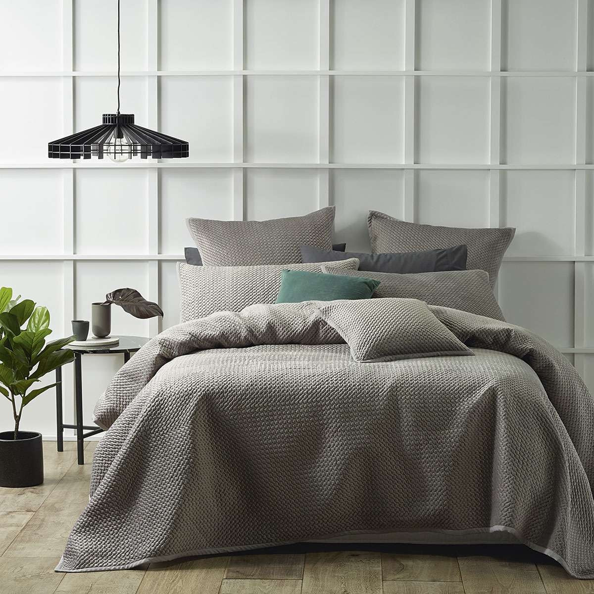 Bianca Stone Harlow Coverlet Set - Queen/King Size Luxury Bedding for Modern Bedrooms | Perfect for Master Suites, Guest Rooms & Cozy Home Decor