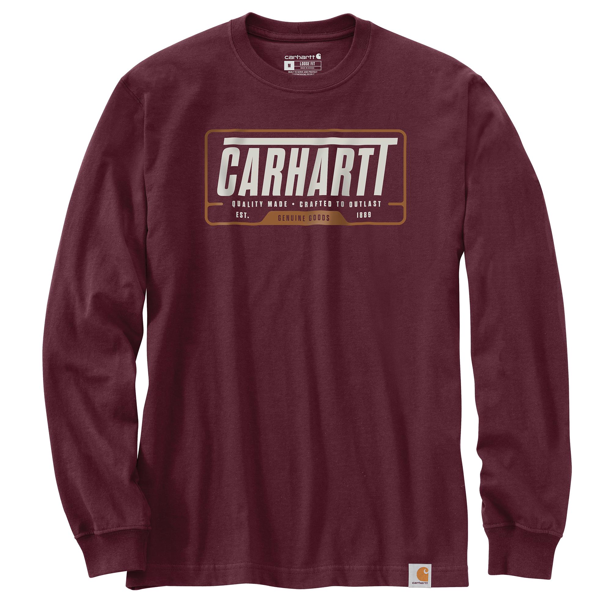 Carhartt Men's Loose Fit Heavyweight Outlast Long Sleeve T-Shirt - Durable Work Shirt for Construction, Outdoor & Casual Wear