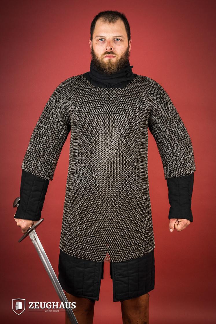 Chainmail Haubergeon - 9mm Steel Round Ring Medieval Armor for LARP, Cosplay & Renaissance Fairs | Oil-Finished for Durability & Authentic Look