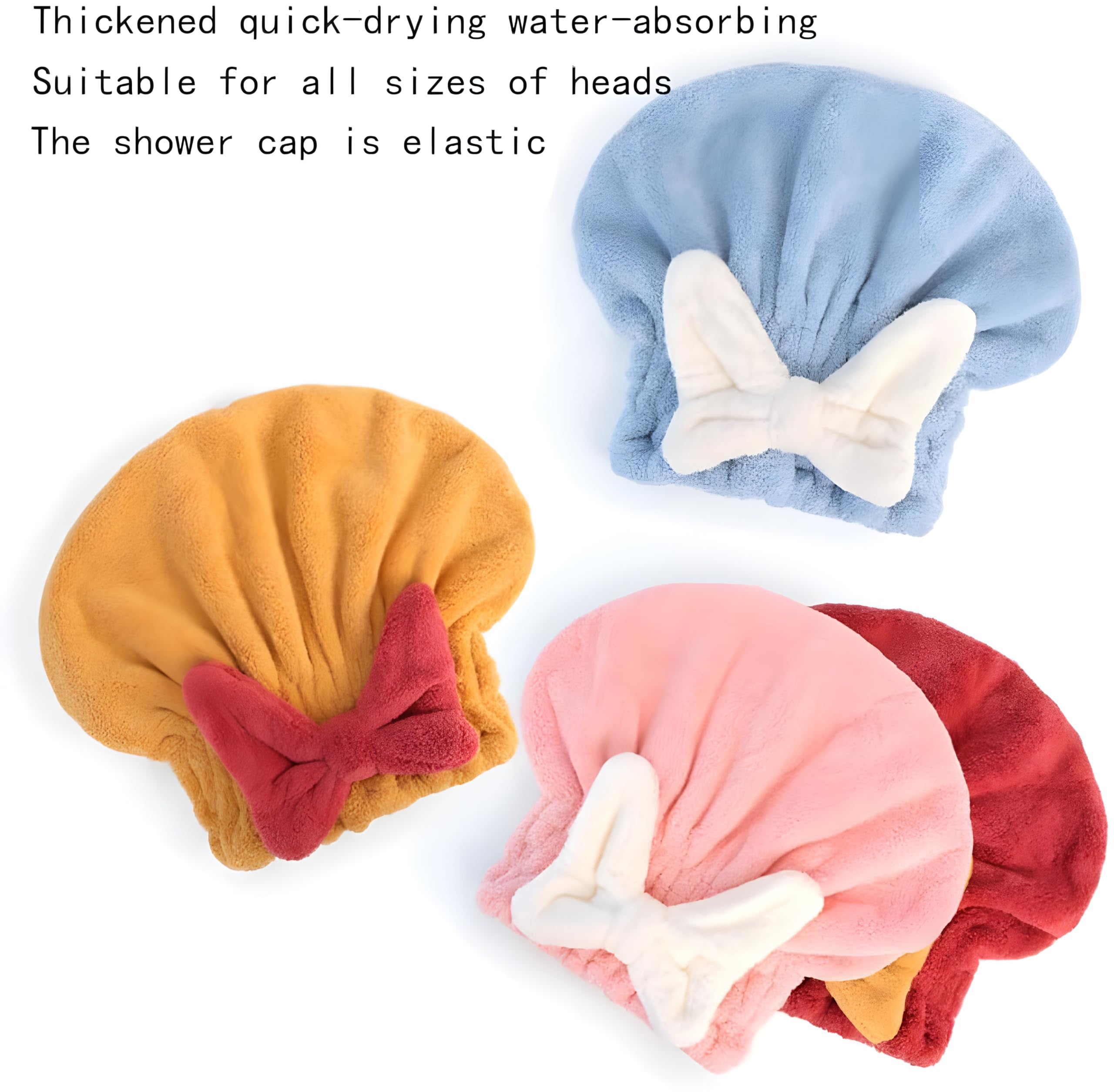 Microfiber Hair Towel Wrap for Women - Quick Drying Hair Turban with Bow Knot | Soft & Luxurious Head Towel for Wet Hair | Perfect for Post-Shower, Salon Styling & Home Hair Care