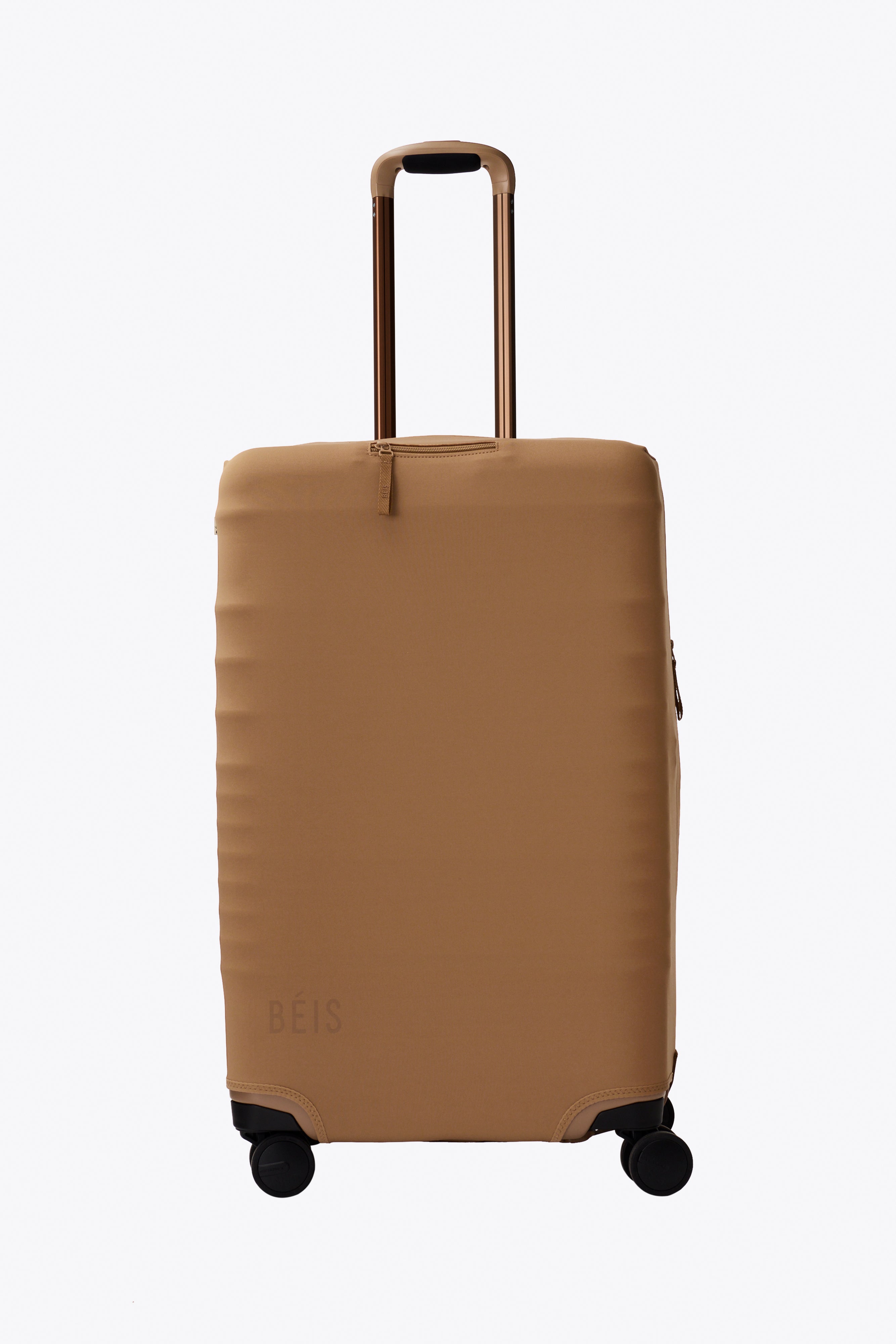 Premium Camel-Colored Medium Check-In Luggage Cover - Durable Suitcase Protector for Travel, Airplane & Vacation Use
