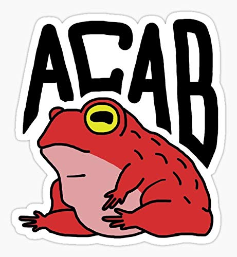 ACAB Frog Vinyl Decal Sticker - Waterproof, Durable for Cars, Trucks, Laptops, Windows & Walls - Perfect for Political Expression, Protest Gear & Personalizing Vehicles