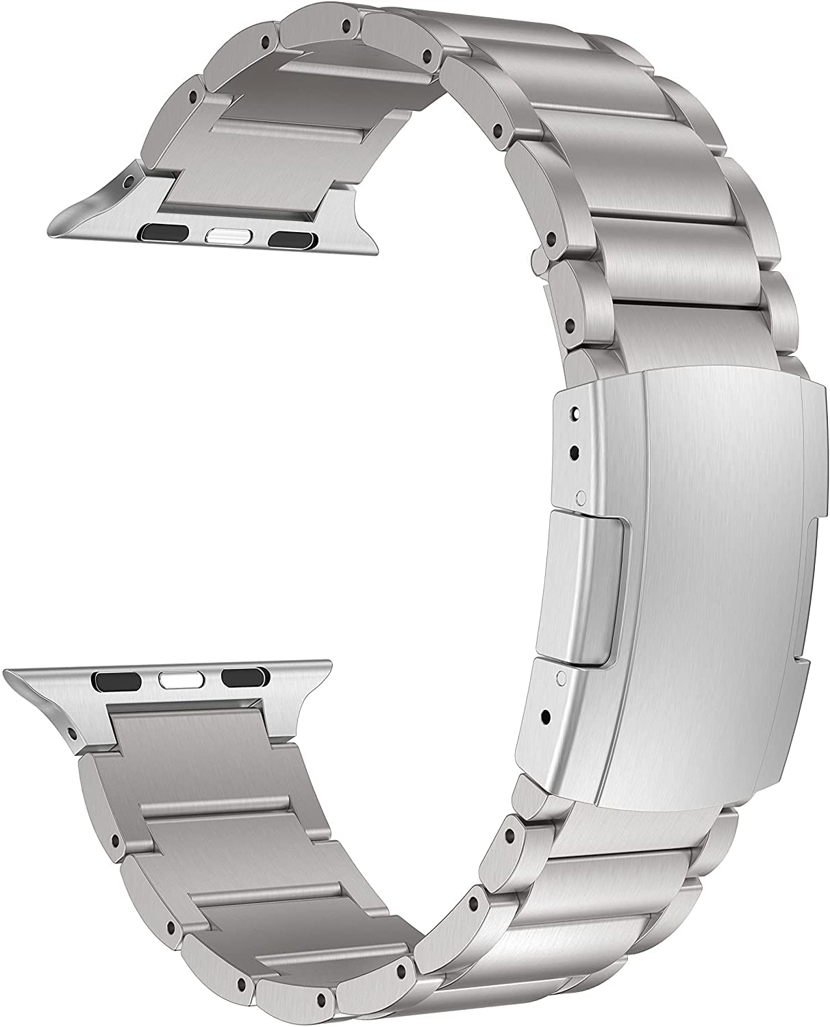 Premium Titanium Wristband for Apple Watch Series 10/9/Ultra 2/SE/8/7 - Stylish Metal Strap with Tortoise Buckle - Durable & Lightweight Smartwatch Accessory for Workout, Office & Everyday Wear [2024 Model]