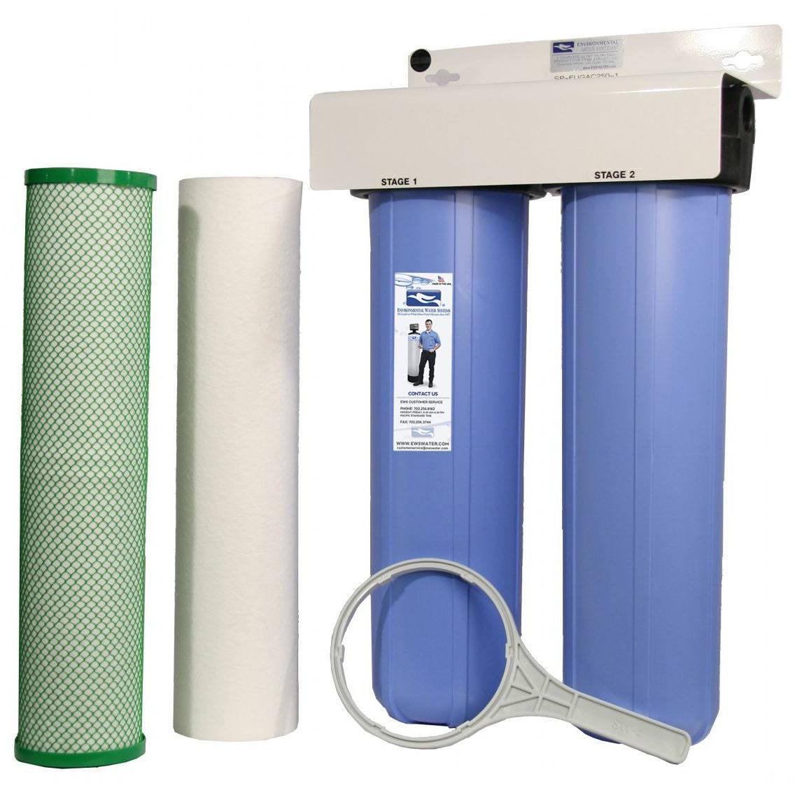 EWS BB FUGAC200A 2-Stage Cartridge Filter Unit for Home Water Filtration | 3/4