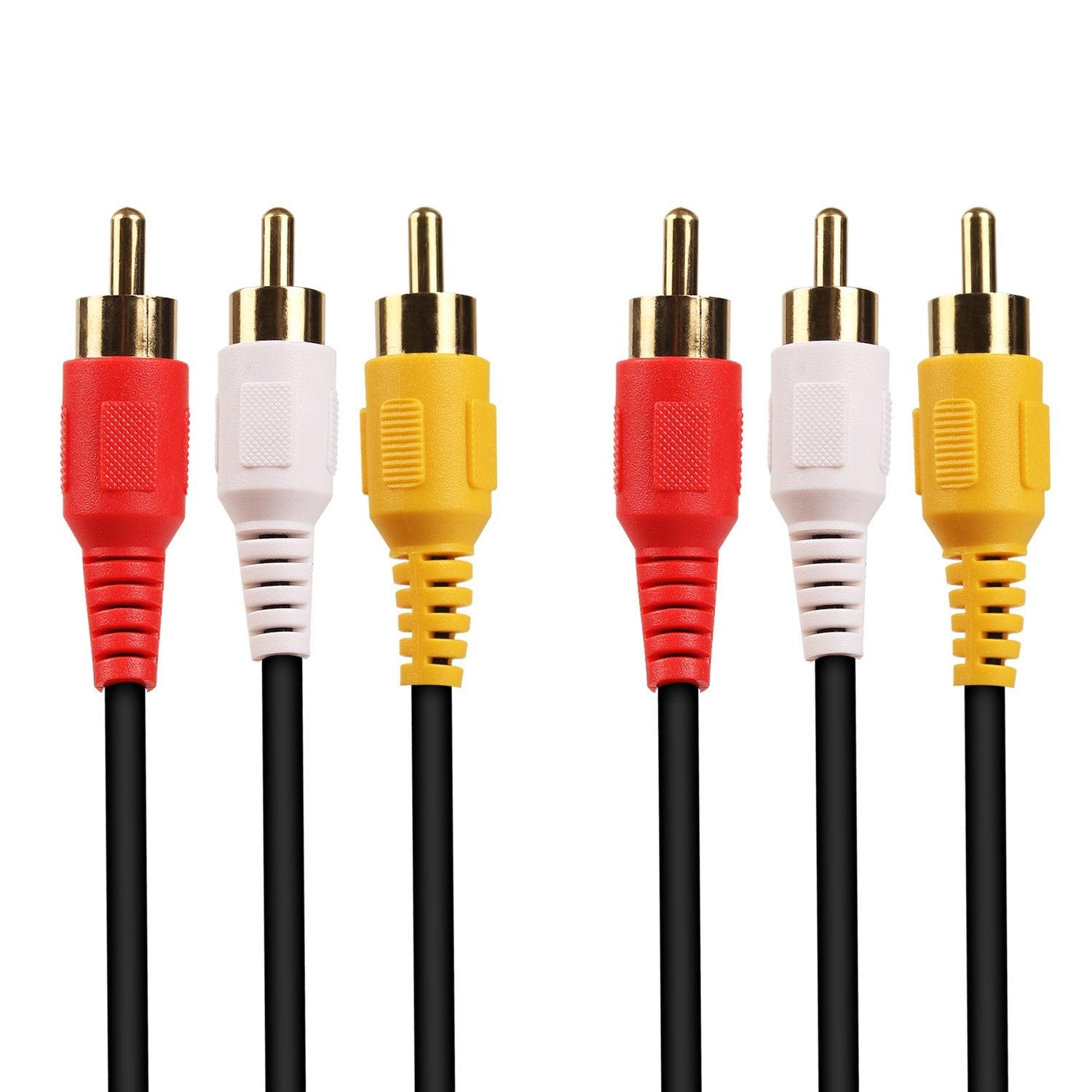 High-Quality 3M RCA Cable - Gold-Plated Connectors for Superior Audio/Video Signal Transmission - Perfect for Home Theater, Gaming Consoles & Audio Systems