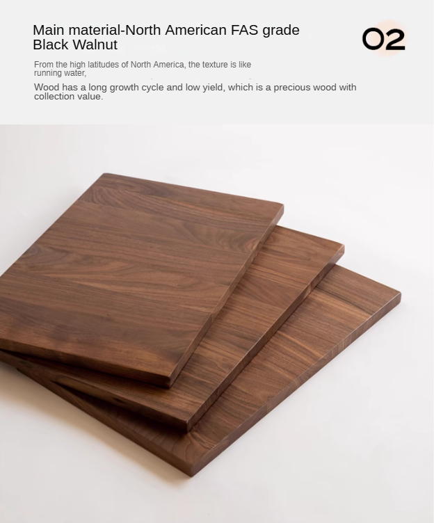 Solid Black Walnut Wood Nightstand with Narrow Design - Perfect for Small Bedrooms, Apartments & Modern Home Decor