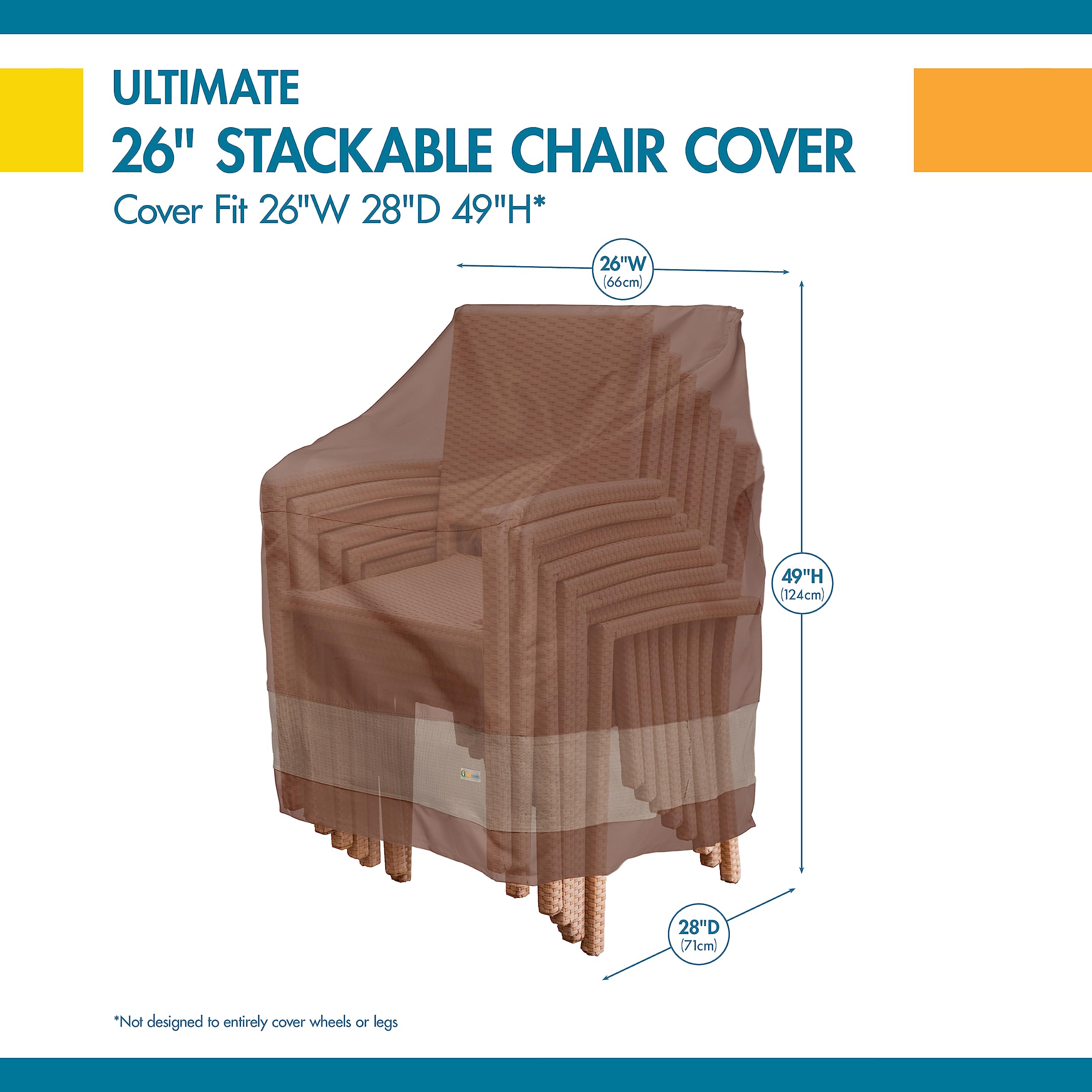 **Duck Covers Ultimate Waterproof 28 Inch Stackable Patio Chair Cover – Heavy Duty Outdoor Furniture Protector for Rain, Snow & UV – Perfect for Patio, Deck & Garden Use**