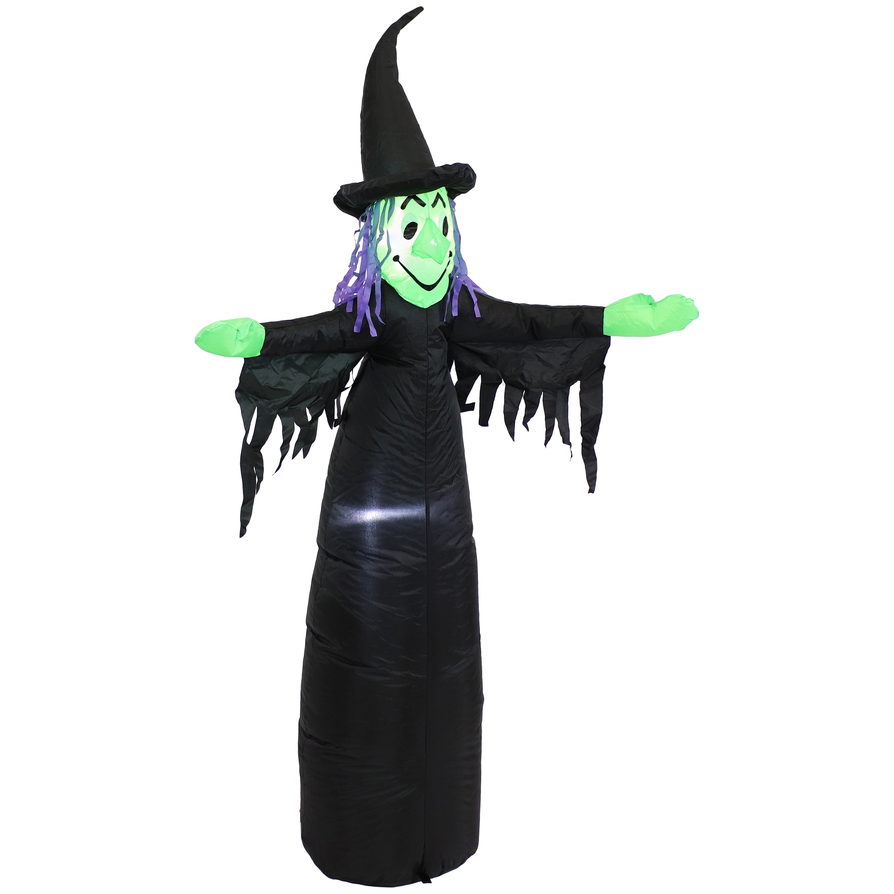 5' H Sunnydaze Wendolyn the Wicked Witch Halloween Inflatable Decoration - Spooky Yard Decor for Halloween Party & Outdoor Decorations