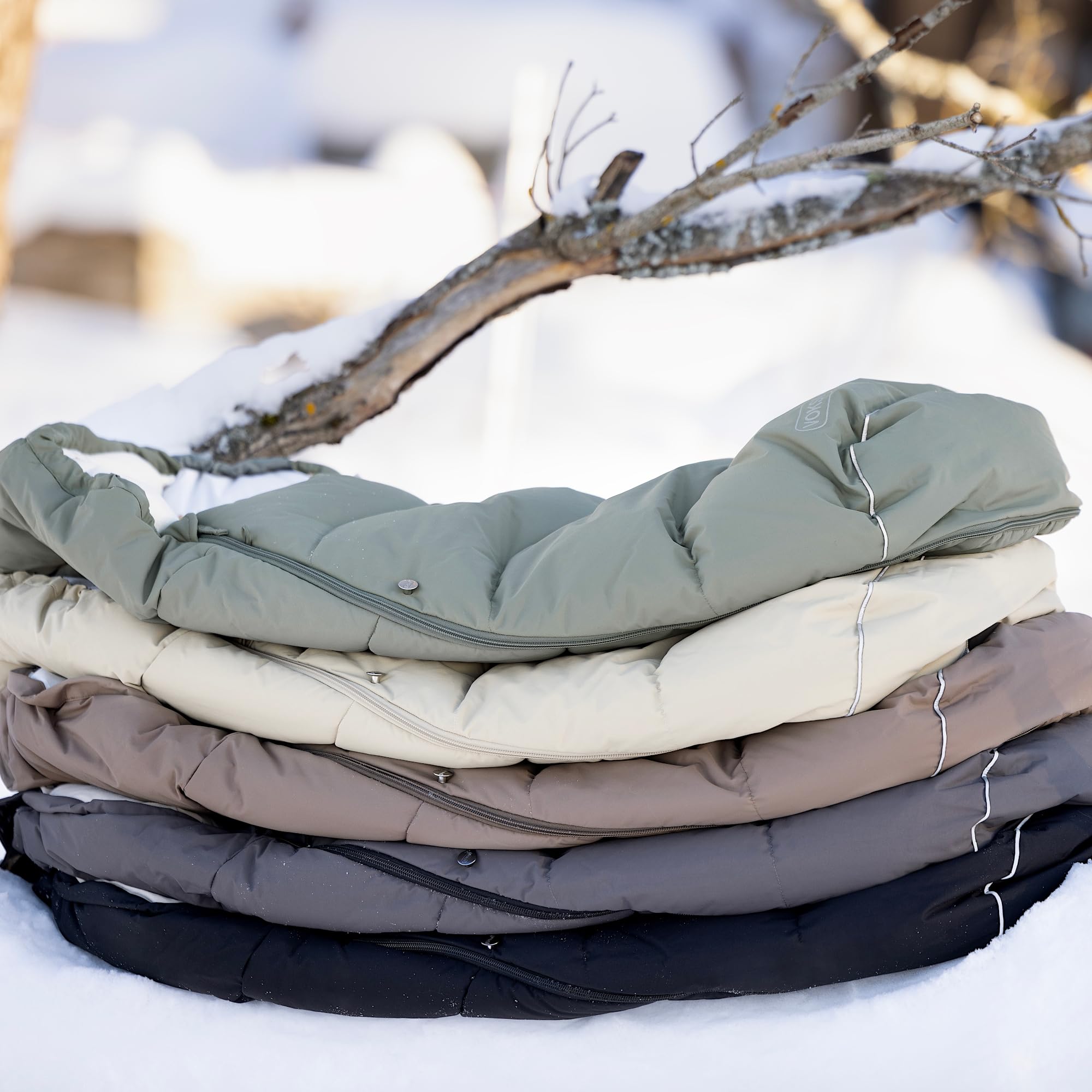 Premium Stroller Footmuff - Natural Wool & Down with High Insulation - Extendable Baby Stroller Cover for Winter - Urban 2025 Norway Design - Perfect for Cold Weather & Outdoor Walks with Your Baby