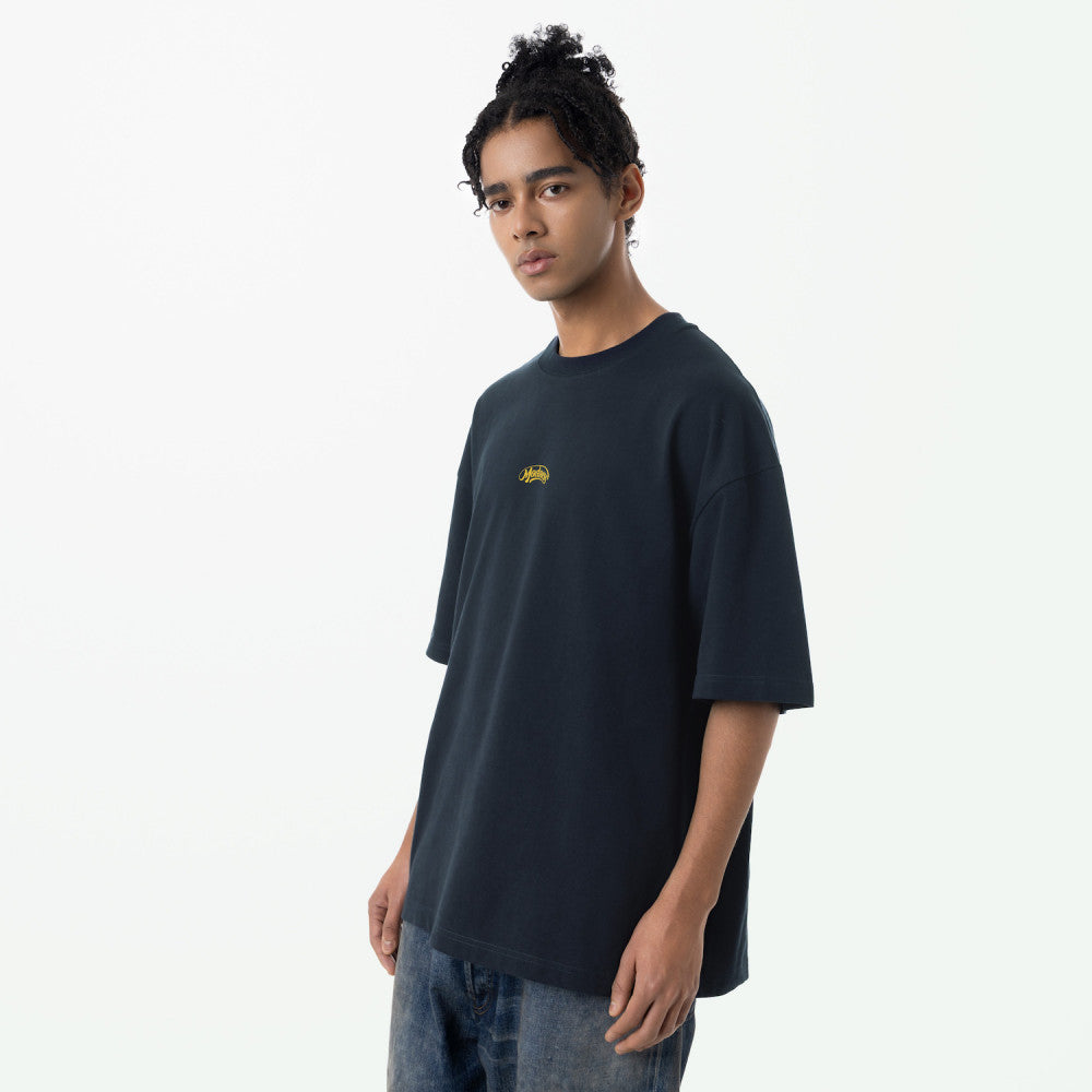 Madness Groovy Logo T-Shirt for Men - Navy Blue Cotton Graphic Tee - Perfect for Casual Wear, Street Style & Everyday Outfits