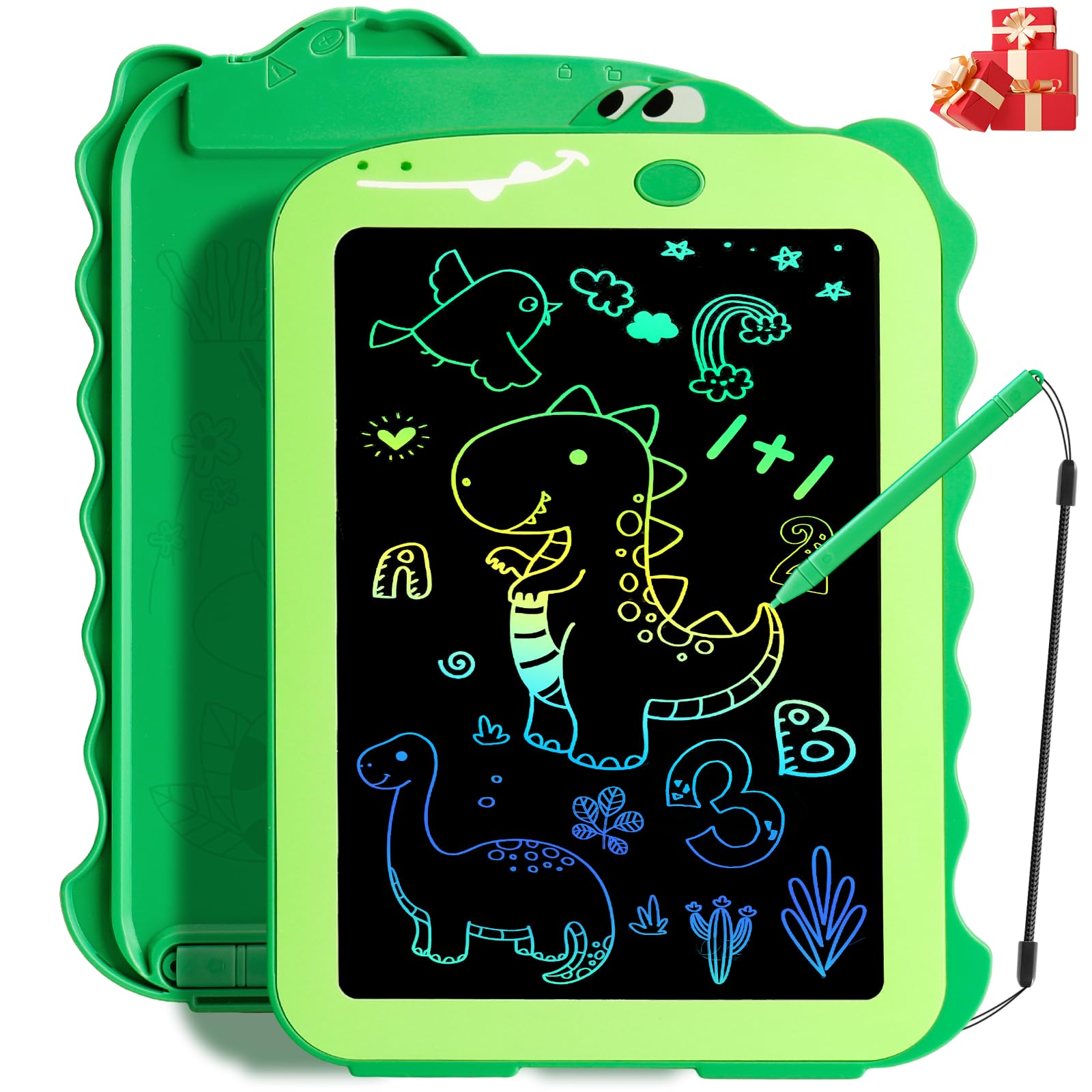 LCD Writing Tablet for Kids - 8.5 Inch Colorful Drawing Board, Educational Doodle Pad & Dinosaur Toy for Toddlers Ages 2-8 | Birthday, Christmas Gifts for Boys & Girls | Perfect for Home, School, Travel & Party Activities