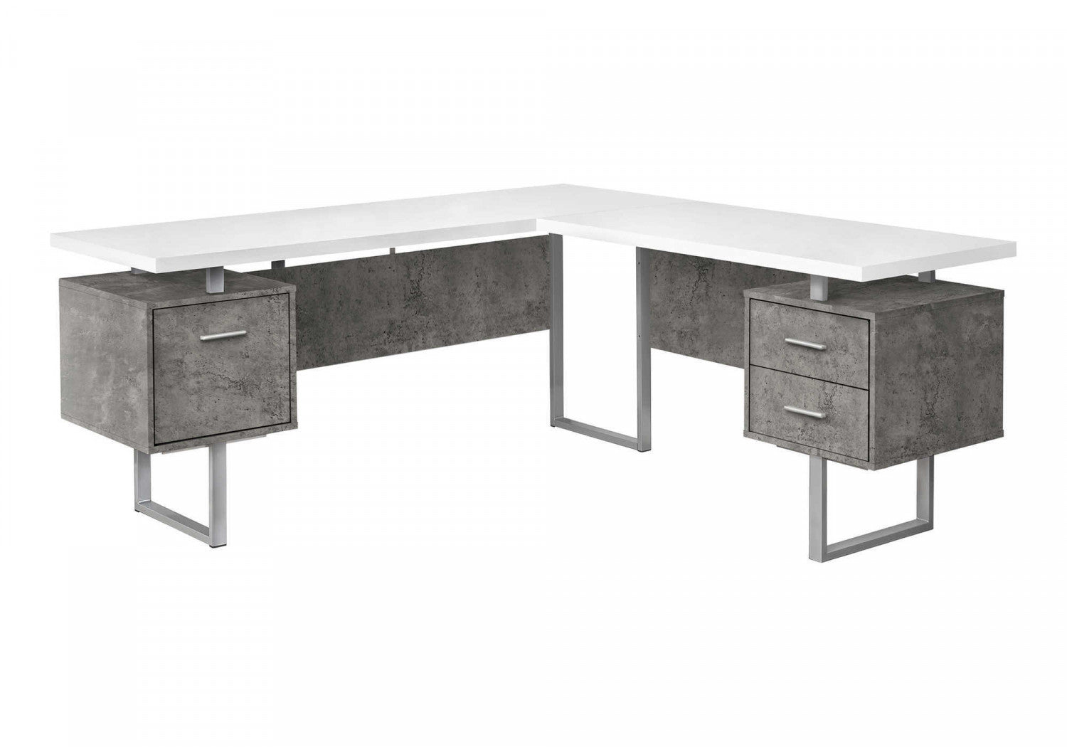 Jaska White Modern Office Desk - Stylish & Functional Home Office Furniture for Work & Study