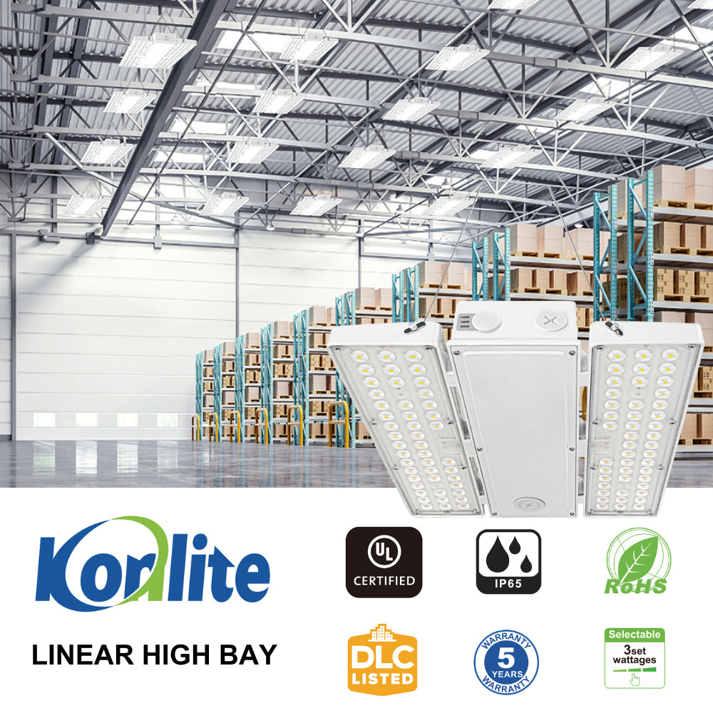 PAVO I LED Bay Light 130W/105W/90W - 20,020 Lumens High Bay Lighting Fixture - 120-277V Wide Voltage - 5000K Daylight White - Replaces 320W Metal Halide - Perfect for Warehouses, Garages & Industrial Spaces