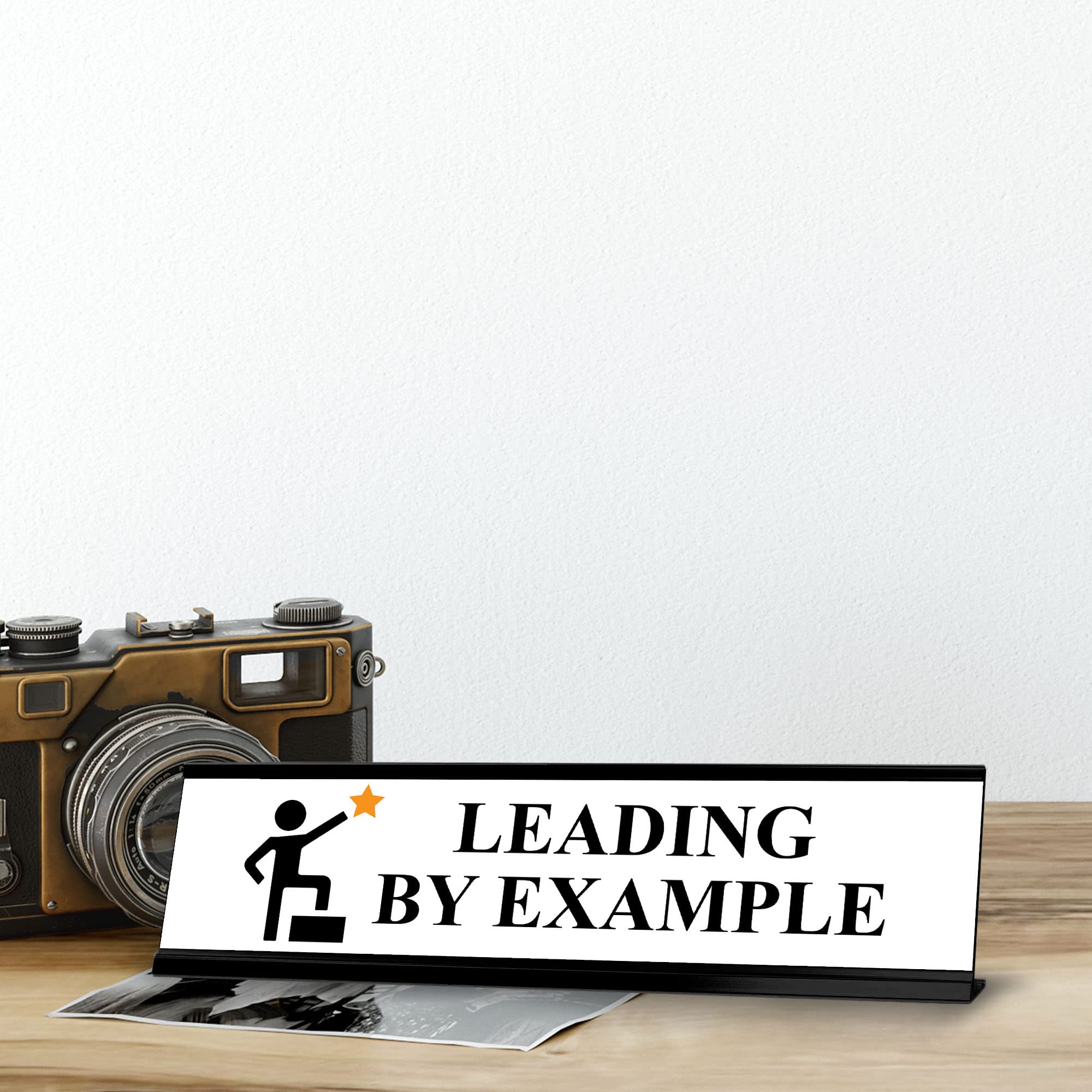 Premium Black Frame Desk Sign - 2x8 Inches, Motivational Office Decor for Professionals & Executives - Perfect for Workstations, Desks & Corporate Gifts