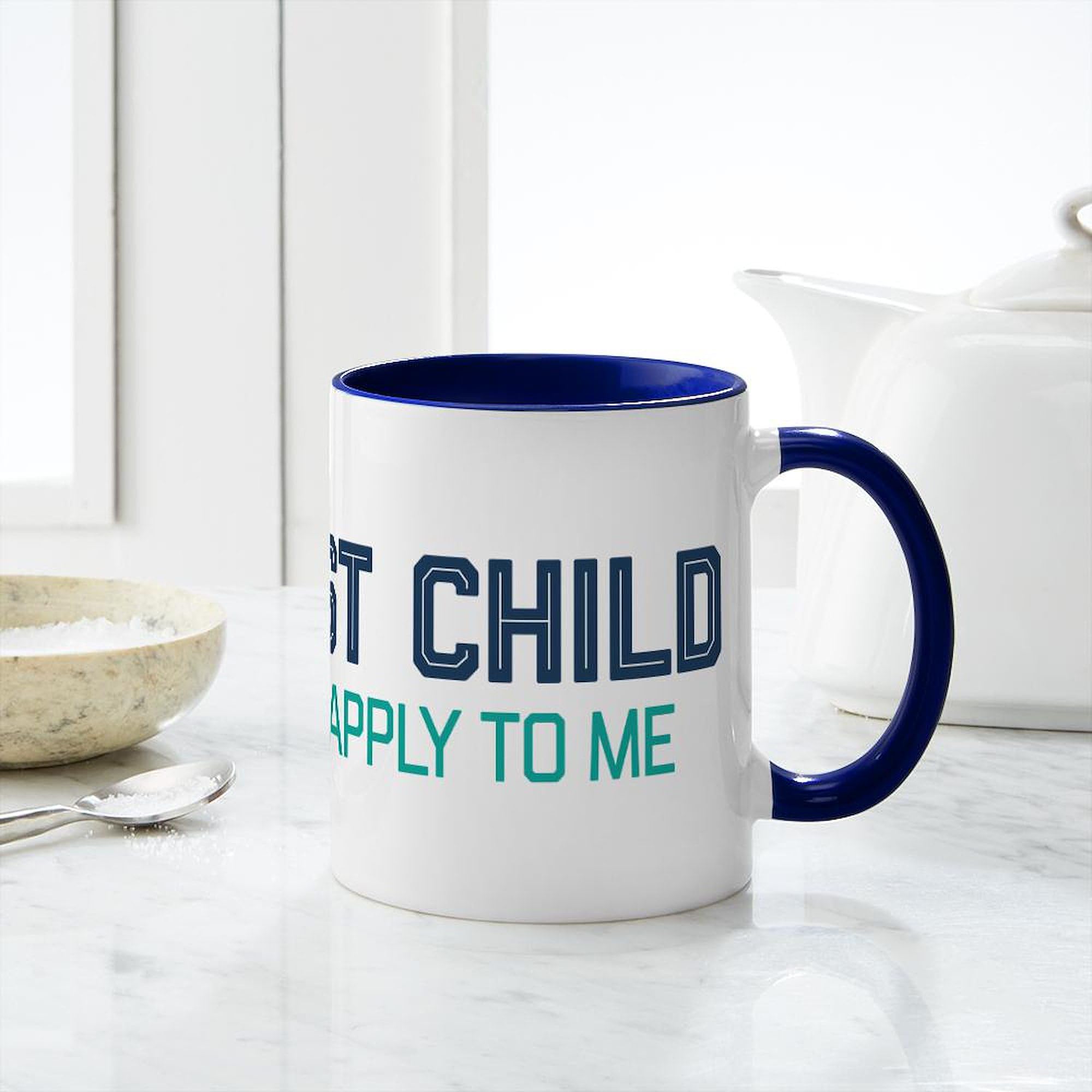 11 oz (325 ml) Youngest Child Ceramic Coffee Mug - Funny Sibling Gift for Birthdays & Holidays - Perfect for Tea, Hot Chocolate & Office Use