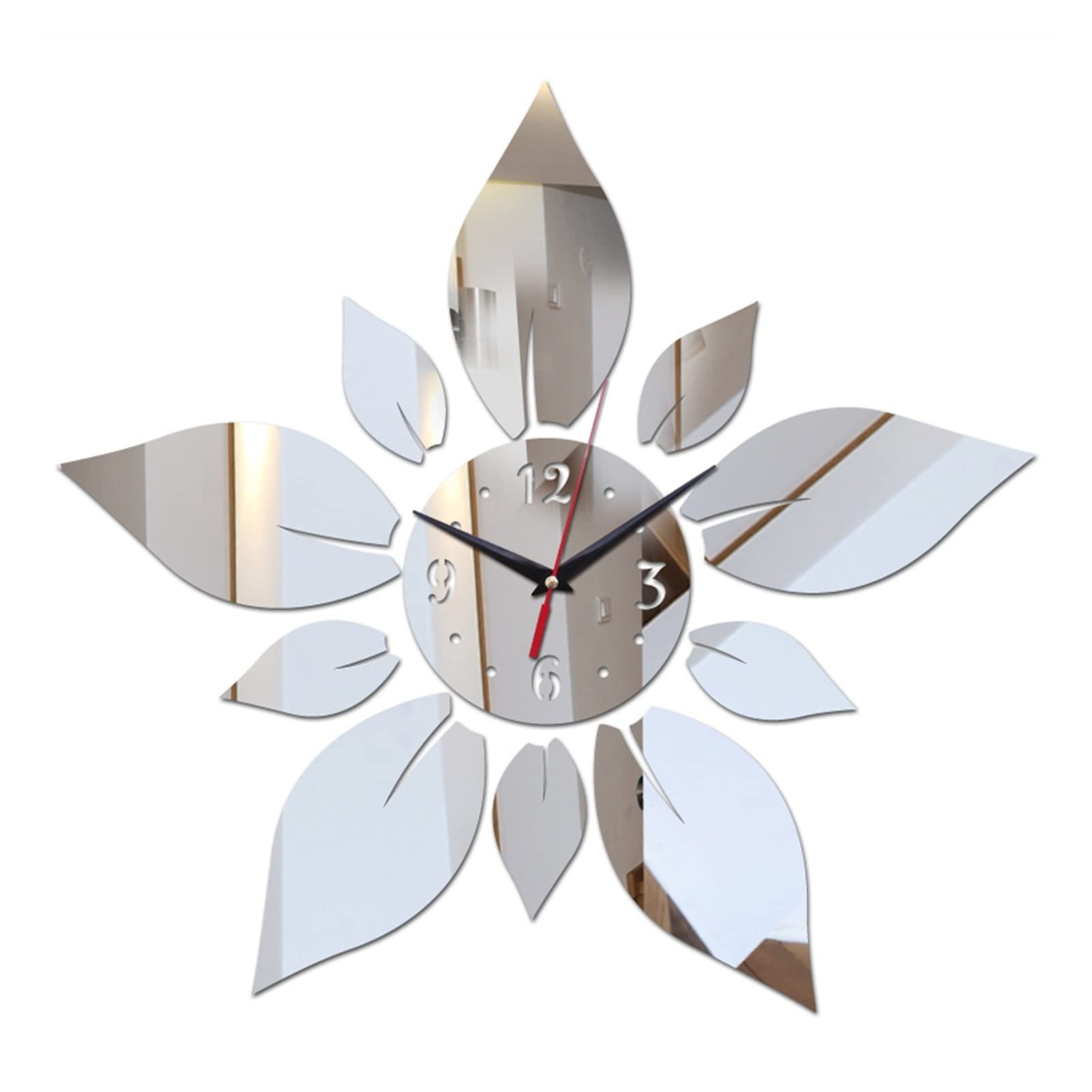 TOMYEUS Acrylic Wall Clock Mirror - Modern Single Face Quartz Clock with Stickers for Home & Office Decor | Stylish Wall Watch for Living Room, Bedroom, or Workspace