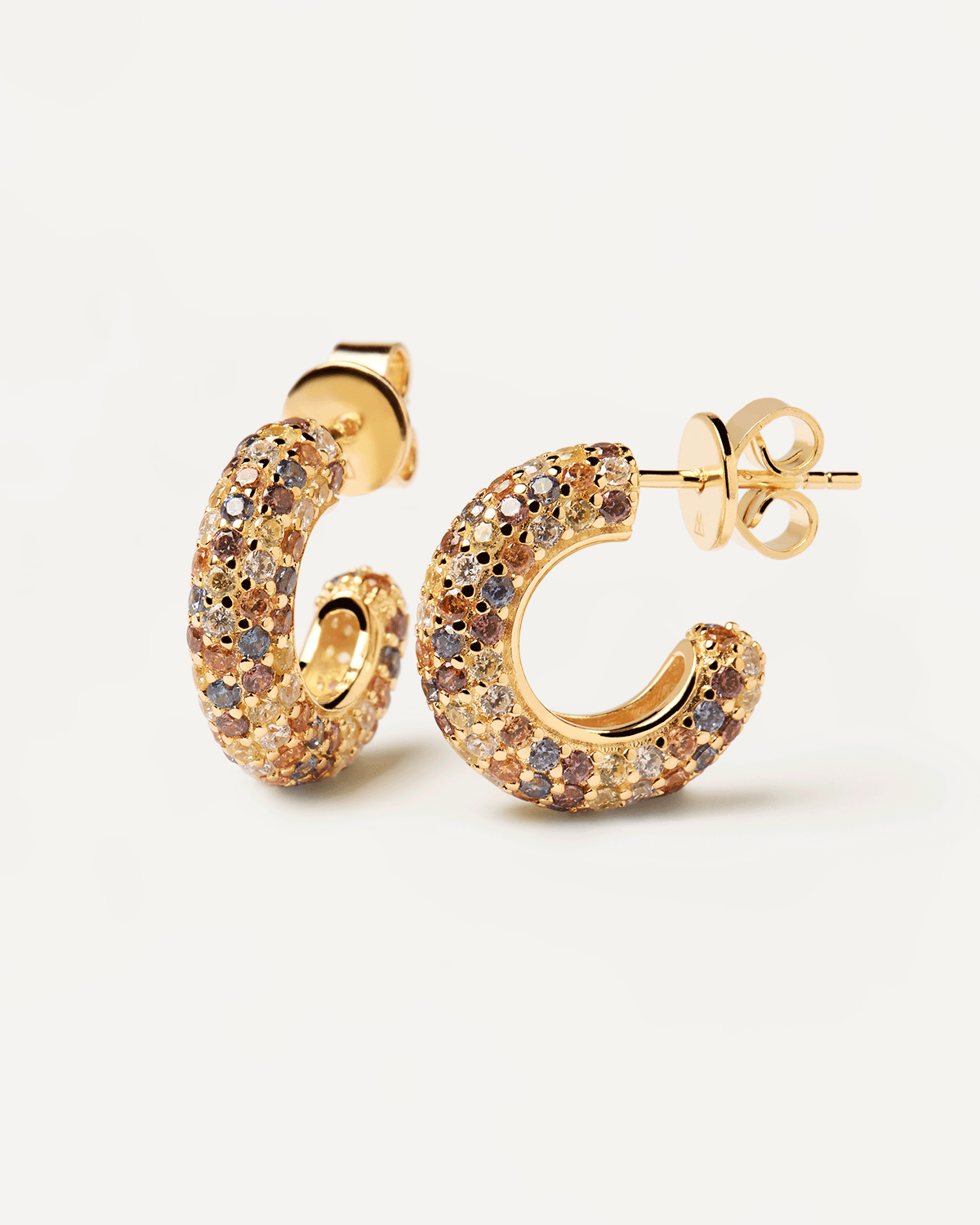 GRID 1 Tiger Gold Earrings for Women - 14K Gold Plated Hoop Earrings, Trendy Animal Jewelry Gift for Her - Perfect for Parties, Dating & Everyday Wear