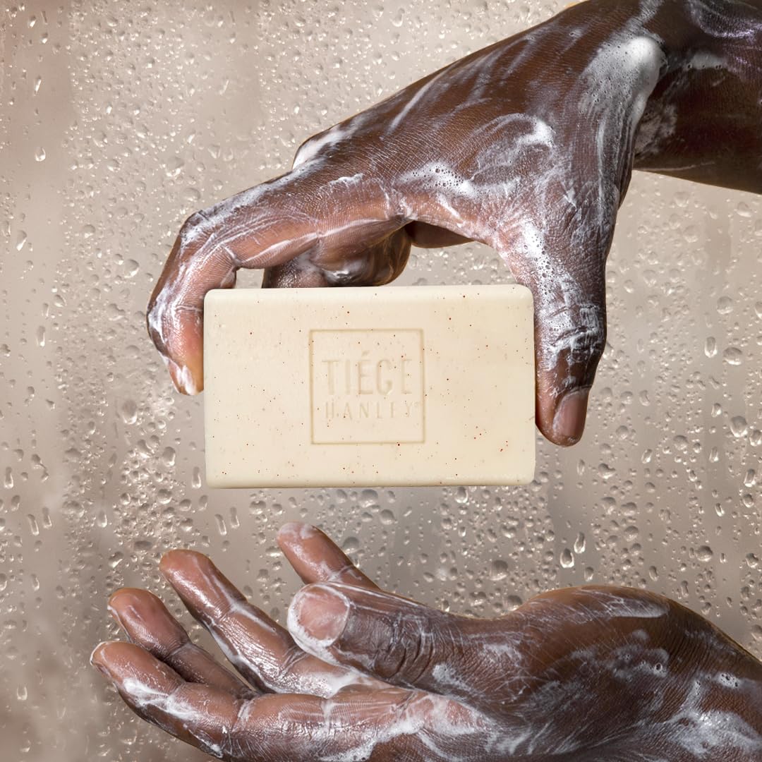 Tiege Hanley Moisturizing Body Bar 5 oz (2-Pack) + Hydrating Wash Body Bar 5 oz - Men's Skincare Set for Dry Skin & Daily Shower Routine