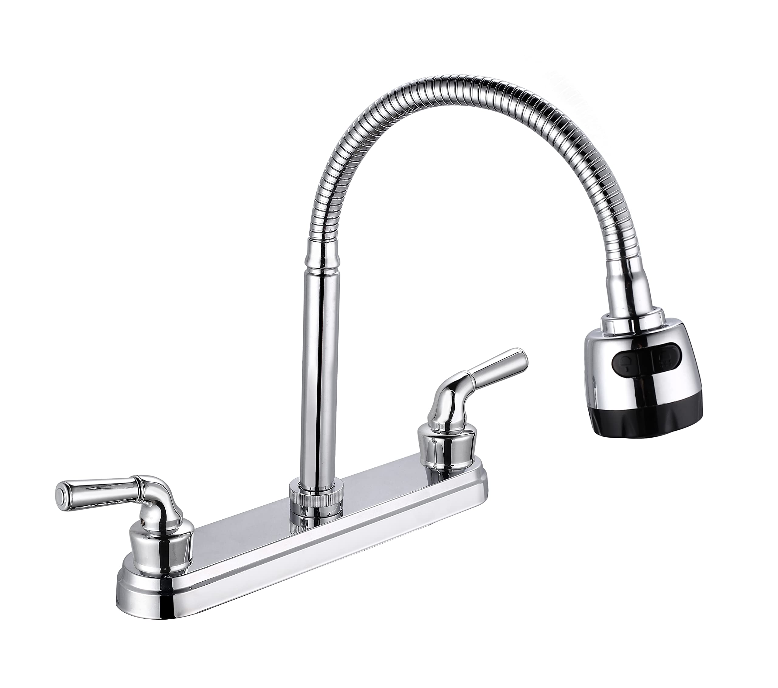SOLVEX High Arc 360° Swivel Stainless Steel Kitchen Faucet - Commercial Modern Chrome Design for Flexible Use