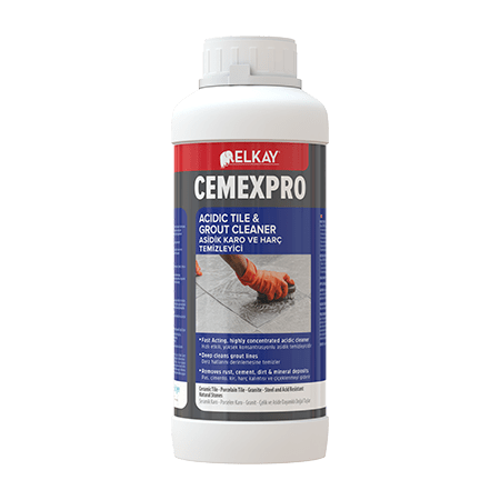 CEMEXPRO Acidic Tile & Grout Cleaner - Powerful Bathroom & Kitchen Stain Remover for Ceramic, Porcelain & Stone Tiles - Ideal for Shower, Floor & Wall Cleaning
