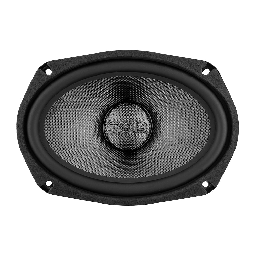 PRO 6x9 Neodymium Carbon Fiber Water-Resistant Mid Bass Loudspeaker - 300W RMS, 4 Ohm - Perfect for Car Audio Systems & Marine Applications