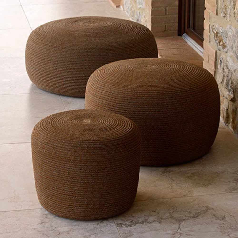 Round Outdoor Footstool - Waterproof & Durable Patio Stool for Garden, Poolside, or Deck - Perfect for Relaxing, Lounging, and Extra Seating