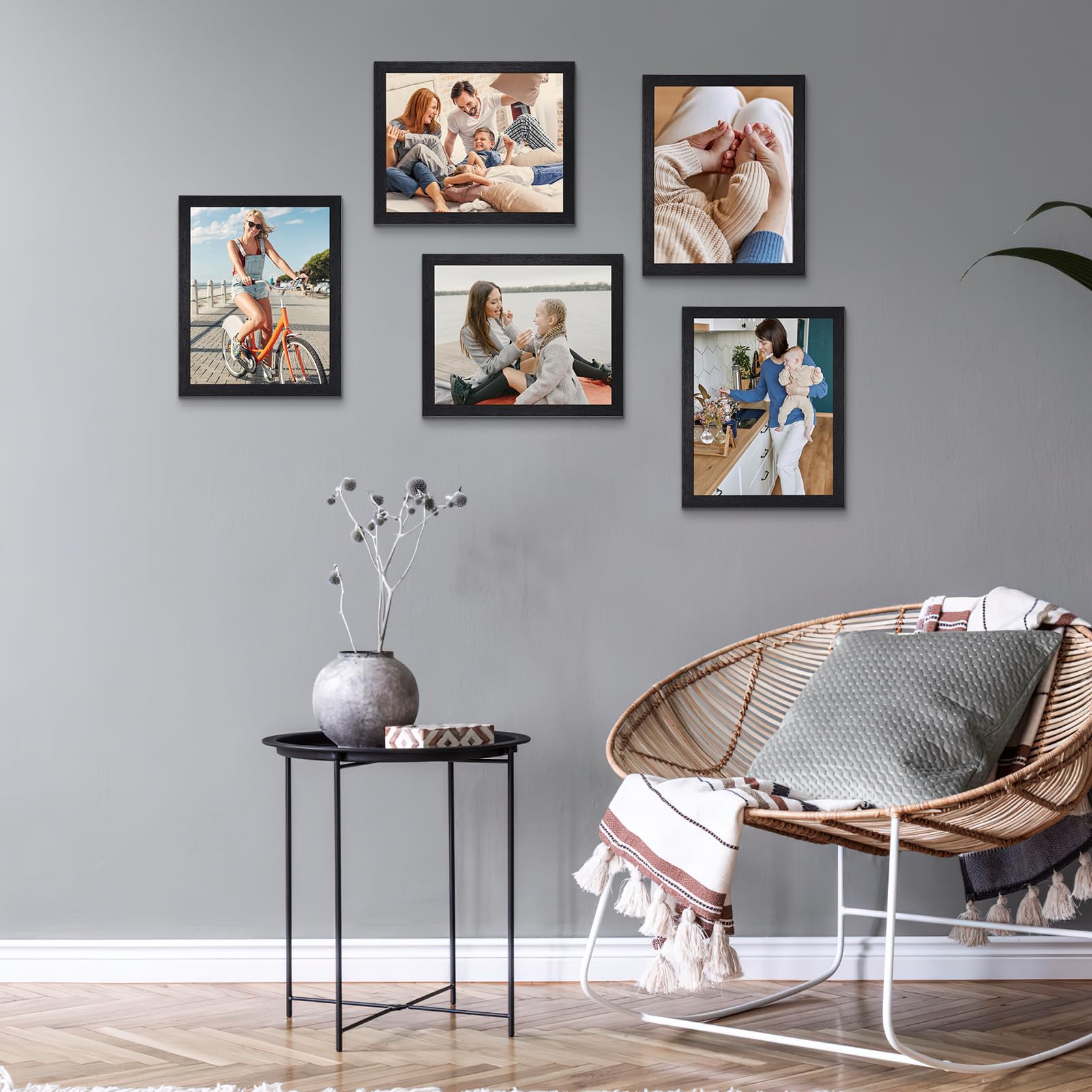 HORLIMER 15 Pack 8x10 Picture Frames - Black Photo Frames for Wall or Tabletop Display - Perfect for Home Decor, Office, Wedding, and Family Photos