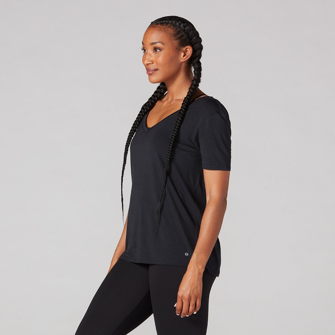Tavi Noir Everyday V-Neck T-Shirt for Women - Soft Comfortable Casual Basic Tee - Perfect for Work, Weekend & Layering