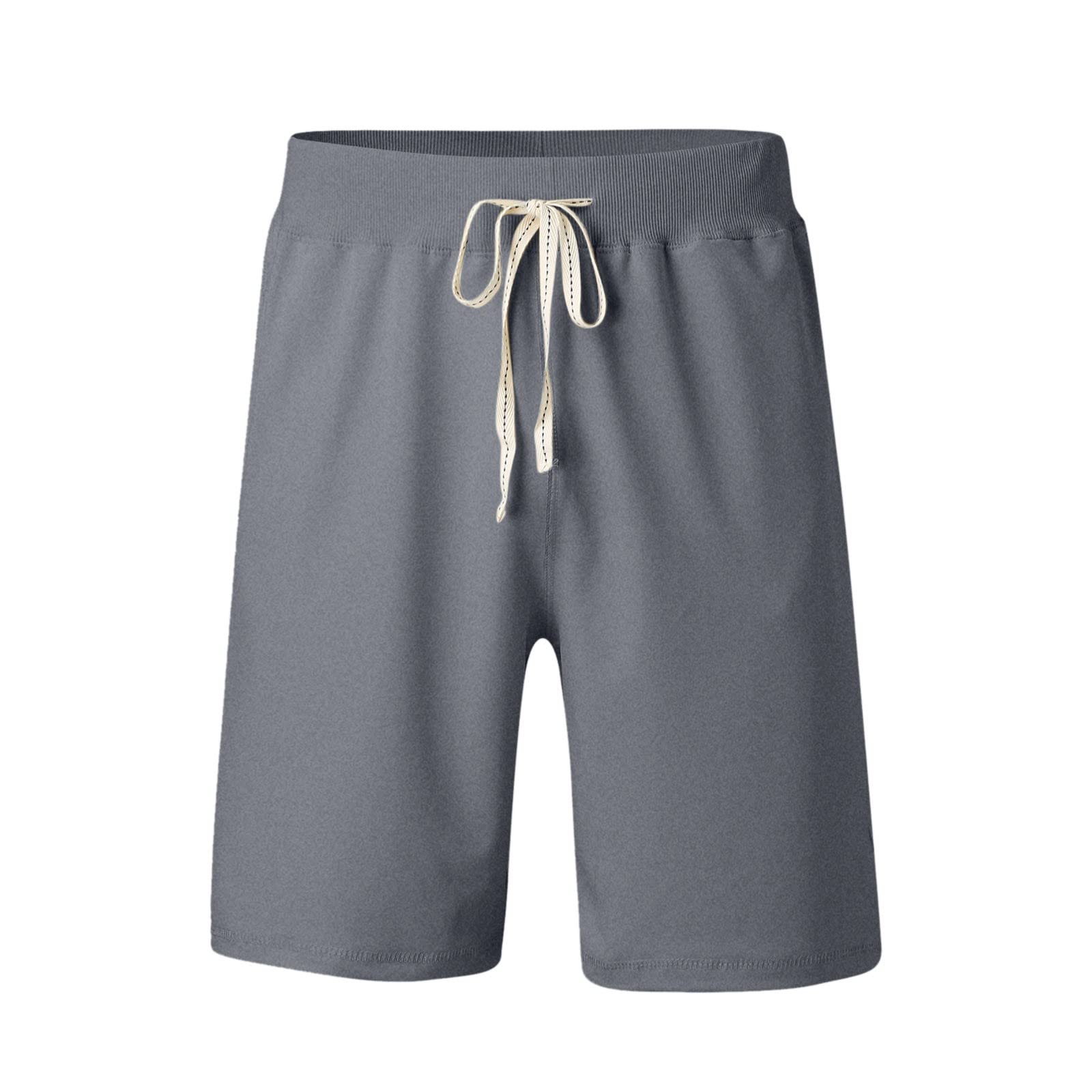 **Men's Athletic Summer Shorts with Pockets - Drawstring Casual Sports & Beach Shorts - Coral Solid Color for Running, Gym, and Outdoor Activities**