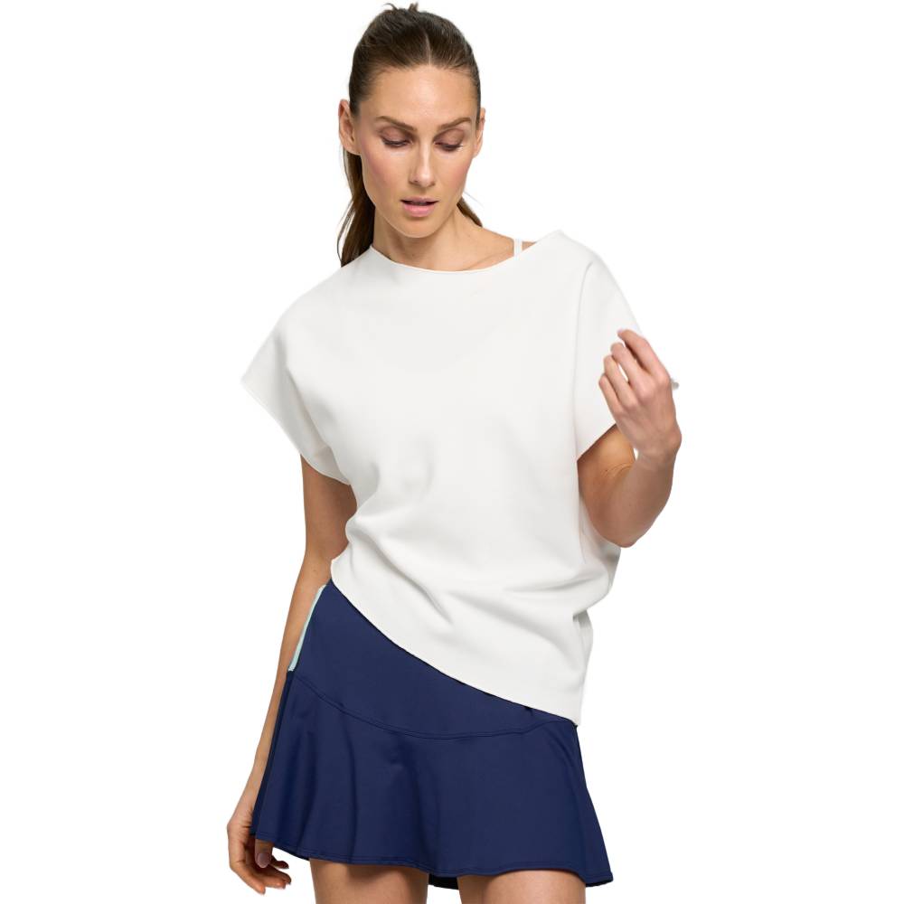 Lija Women's Elite Dash Skort 13 Inch - Athletic Running Skirt Shorts for Women - Breathable Quick-Dry Tennis Golf Workout Skirt with Built-in Shorts (Marine/Multi) - Perfect for Running, Tennis, Golf & Gym Workouts