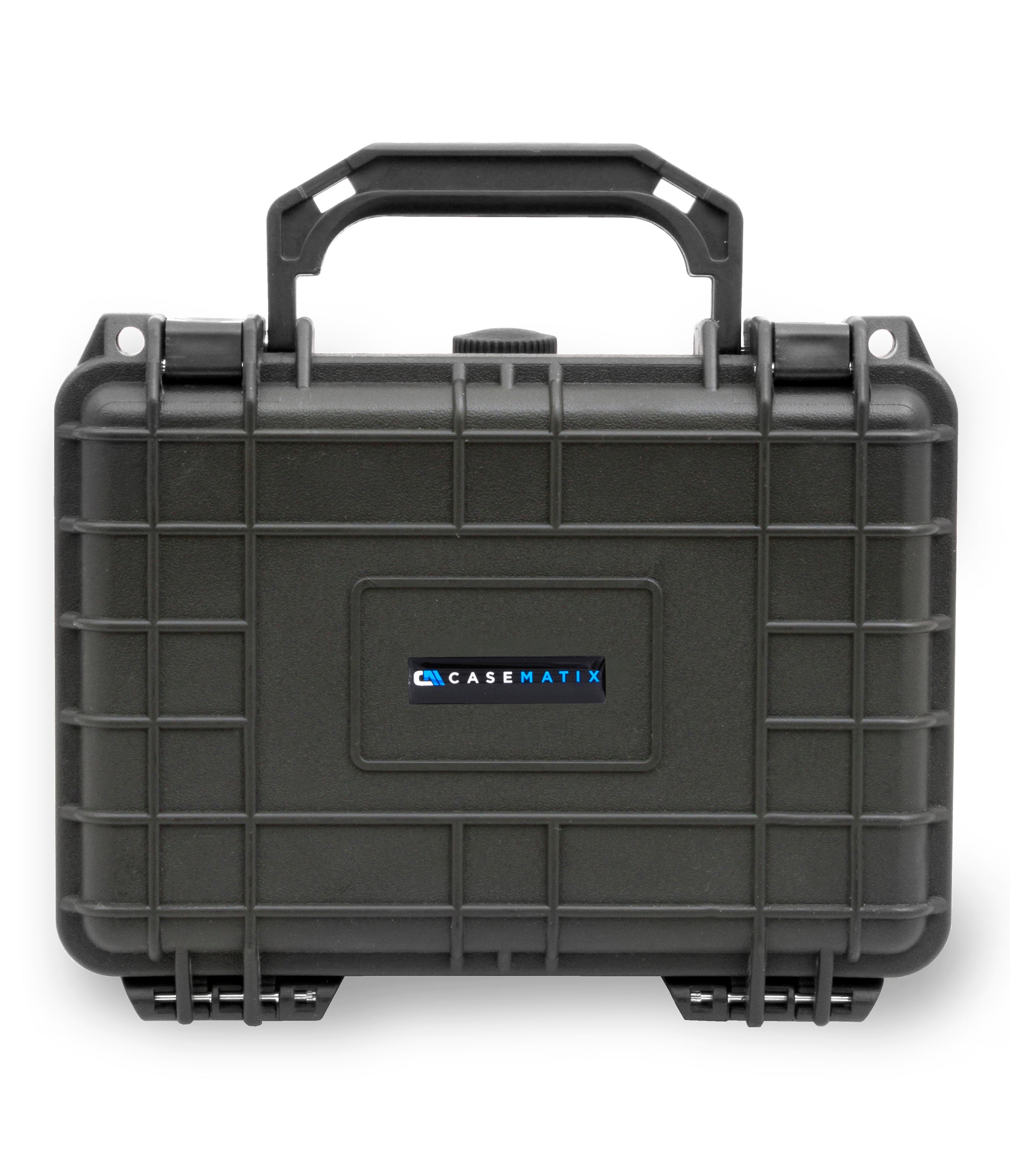 CASEMATIX 8 Waterproof Hard Travel Case with Padlock Rings & Customizable Foam - Fits Accessories up to 6 x 3.5 x 2.75 Inches - Perfect for Camera Gear, Electronics & Travel Essentials