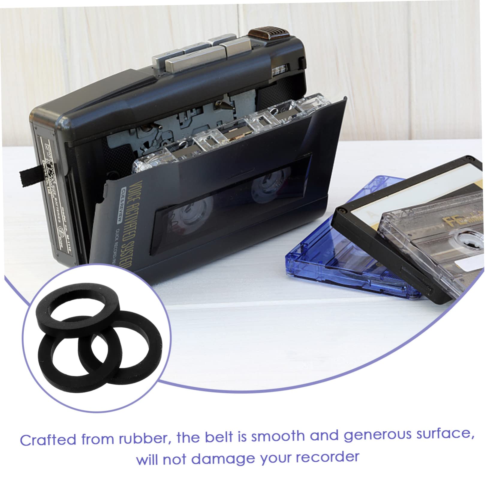 OSALADI 9-Piece Record Wheel Rubber Ring Cassette Tape Dispenser - Perfect for Vinyl Record Storage, Tape Organization & Retro Music Enthusiasts