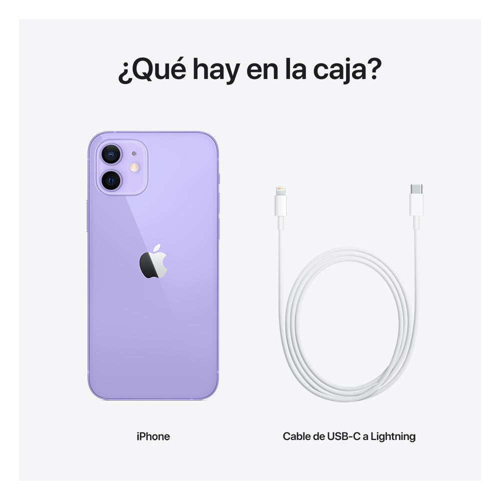 Apple iPhone 12 64GB Purple - Unlocked Smartphone for Travel, Work & Entertainment | Fast 5G, A14 Bionic Chip, Dual Camera System