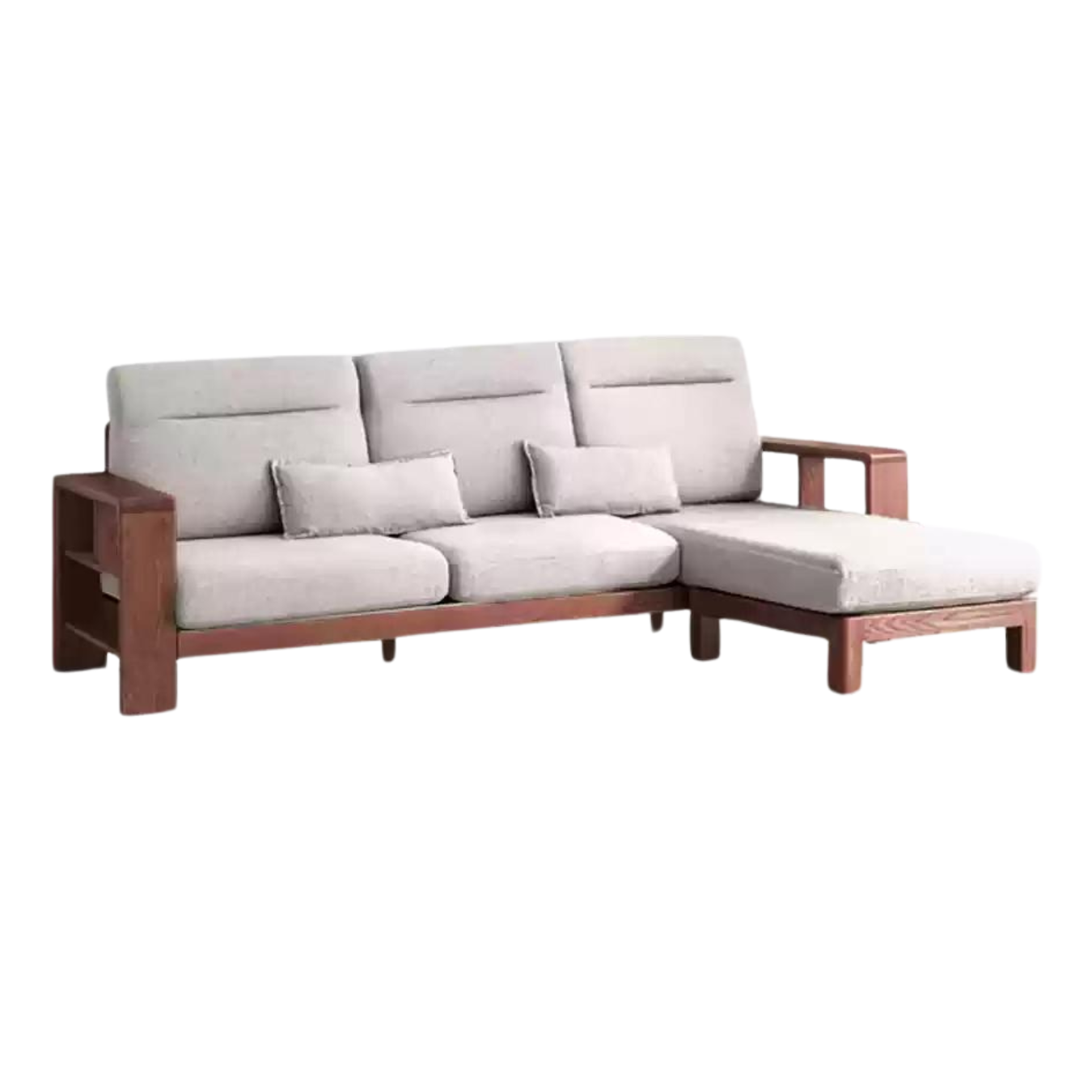 107.5x63.8x36.6 inch / 273x162.8x93сm / Walnut color / three-person corner (two colors available)
