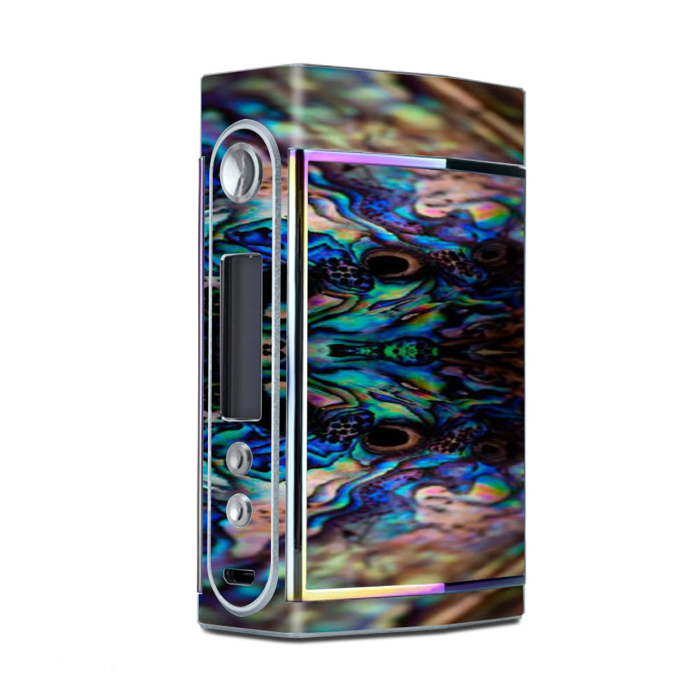 Exquisite Abalone Sea Shell Gold Blue VooPoo Skin Wrap - Premium Protective Cover for VooPoo Devices | Perfect for Vaping Enthusiasts & Style Lovers