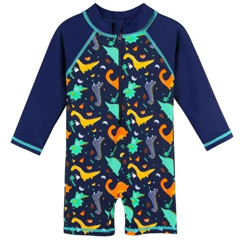 Long Sleeve Cartoon Kids Swimwear - UV Protection One Piece Bathing Suit for Boys & Girls | Perfect for Beach, Pool & Water Play