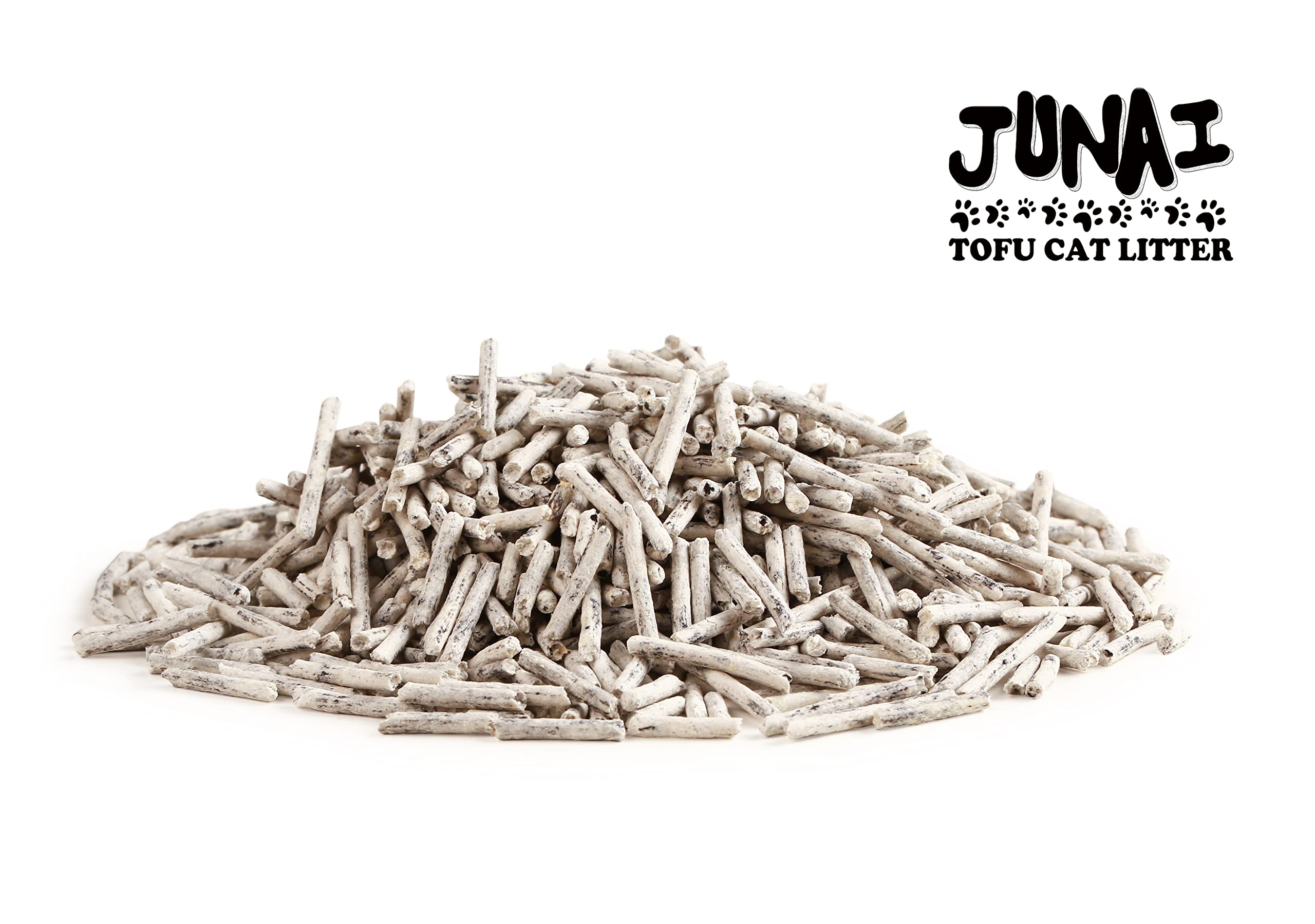 JUNAI Tofu Cat Litter 16 Packs (2.3kg x 16) - Natural Clumping, Flushable & Biodegradable Kitty Litter with Activated Carbon | Dust-Free, Lightweight & Superior Odor Control | Perfect for All Cat Litter Boxes | Ideal for Multi-Cat Homes & Eco-Conscious Pet Owners