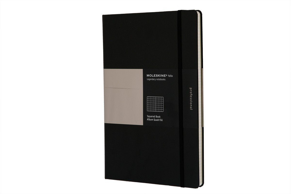 Premium Moleskine Folio Professional A4 Notebook - Hard Cover Squared Grid Pages for Business, Sketching & Note Taking - Perfect for Office, School & Creative Work