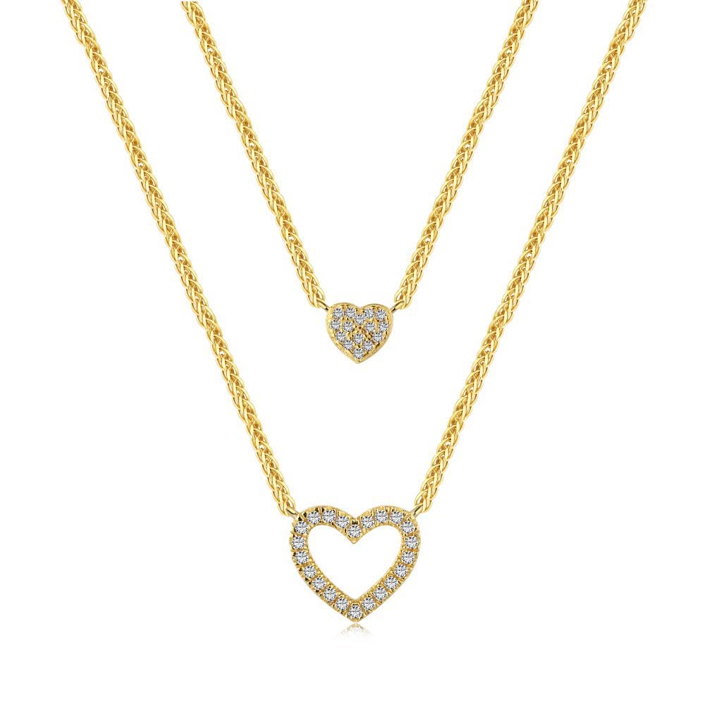 1/2 PCS S925 Sterling Silver Necklaces for Women and Girls - Gold/Rhodium Plated, Waterproof & Tarnish-Resistant Jewelry for Everyday Wear, Gifts & Special Occasions