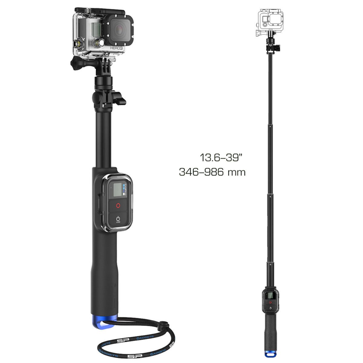 SP Gadgets 39-Inch Extendable GoPro Remote Pole - Lightweight & Durable for Action Camera Accessories - Perfect for Vlogging, Travel, and Outdoor Adventures